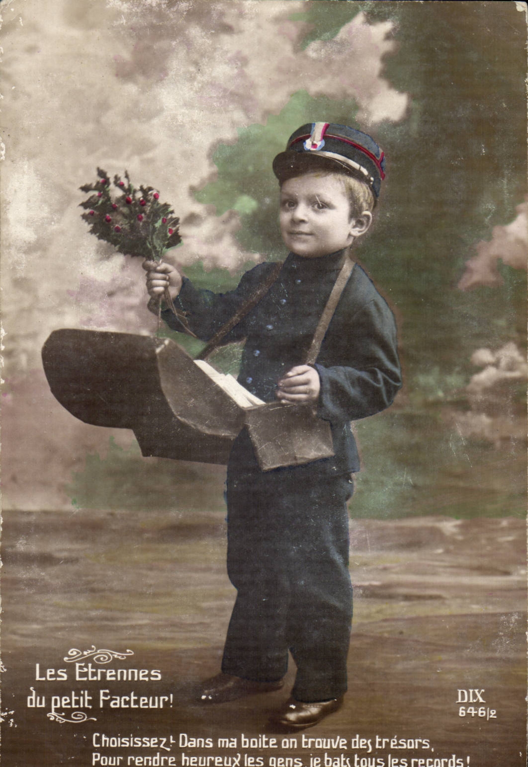 CPA the New Year's gifts of the small Choisissez factor in my limps has treasure Patriotique Militaria English French