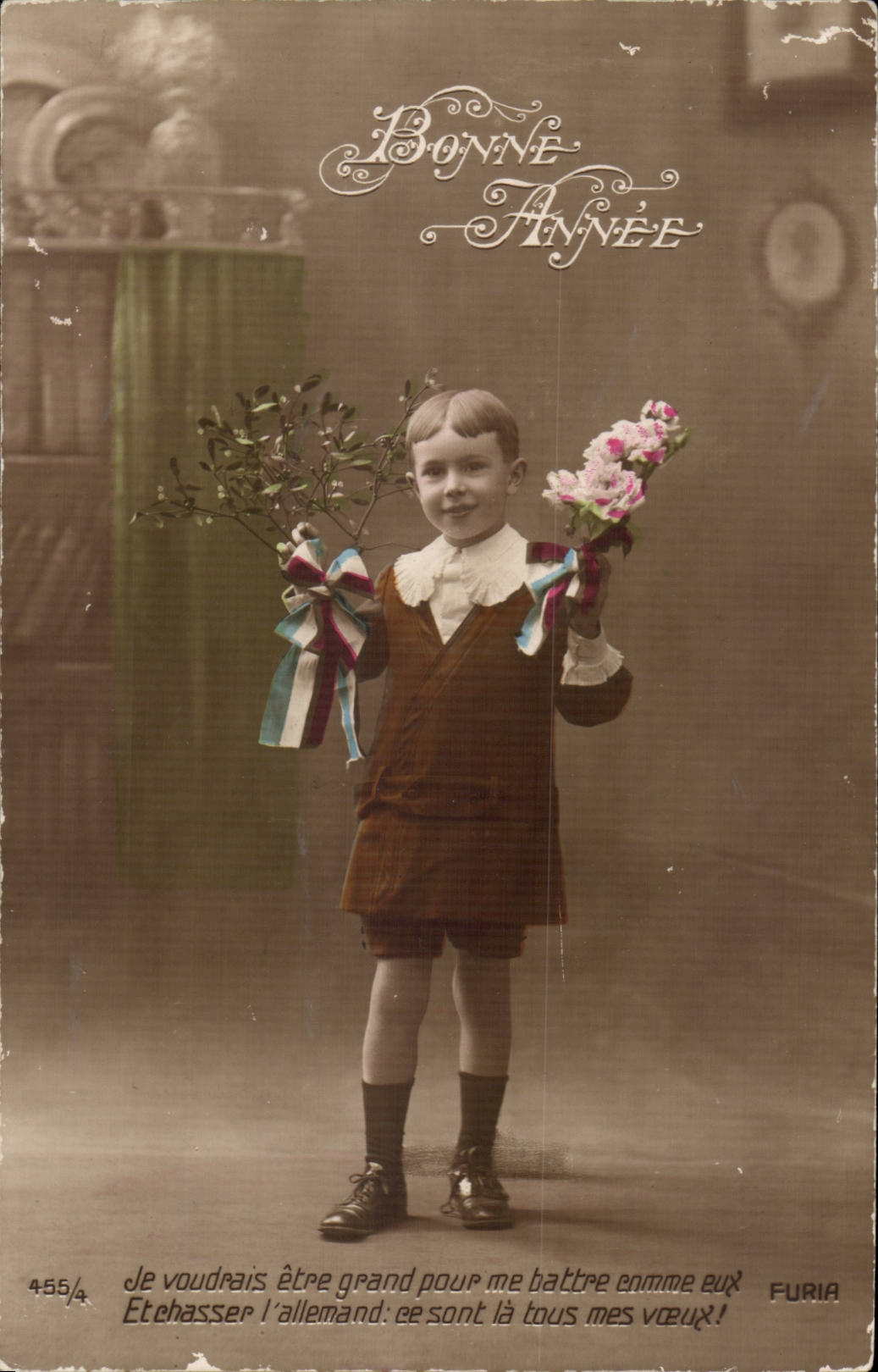 CPA patriotisches Kind Militaria des glucklichen neuen Jahres