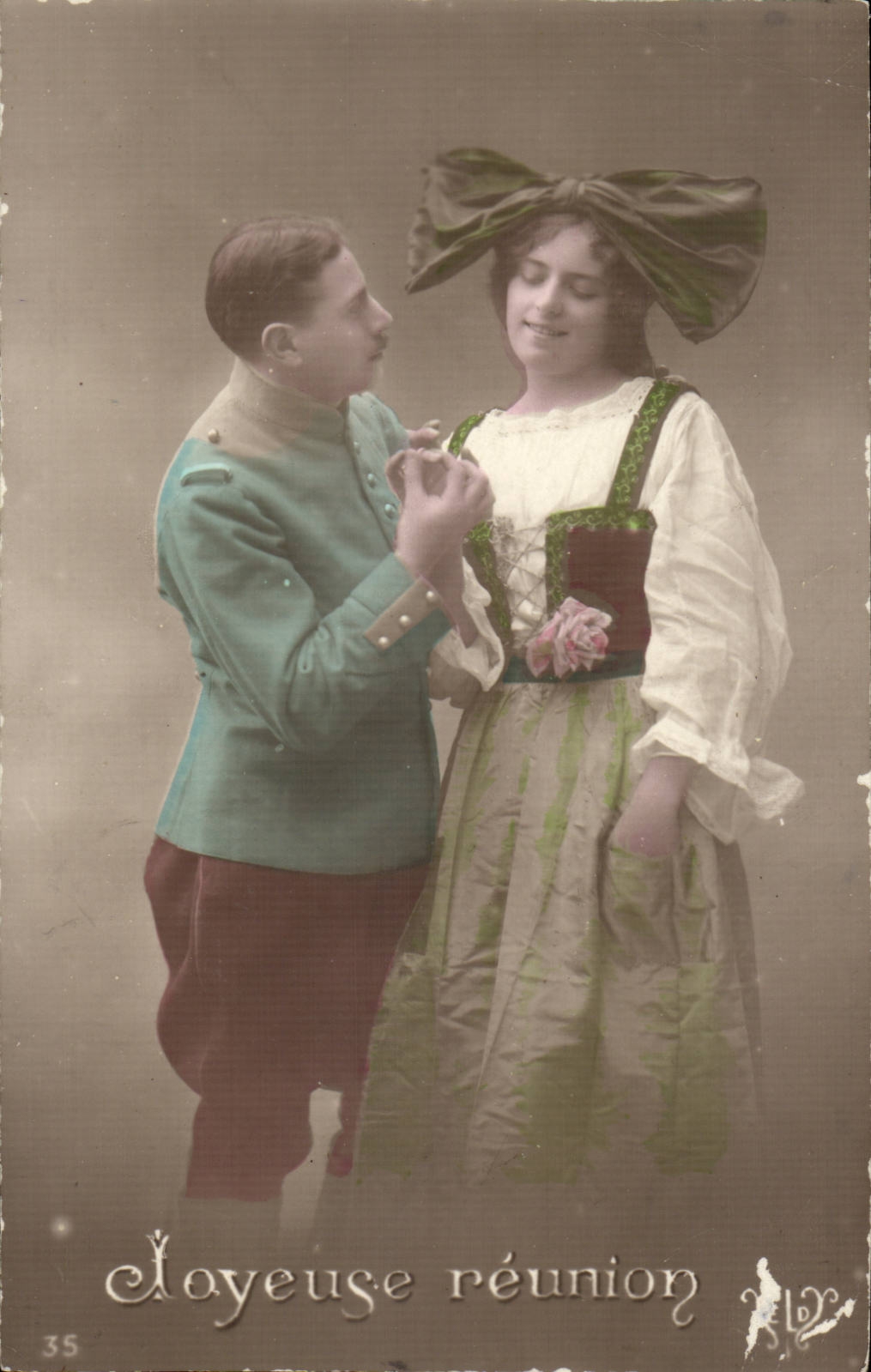 Frohliches CPA das preussisches elsassisches Elsass trifft