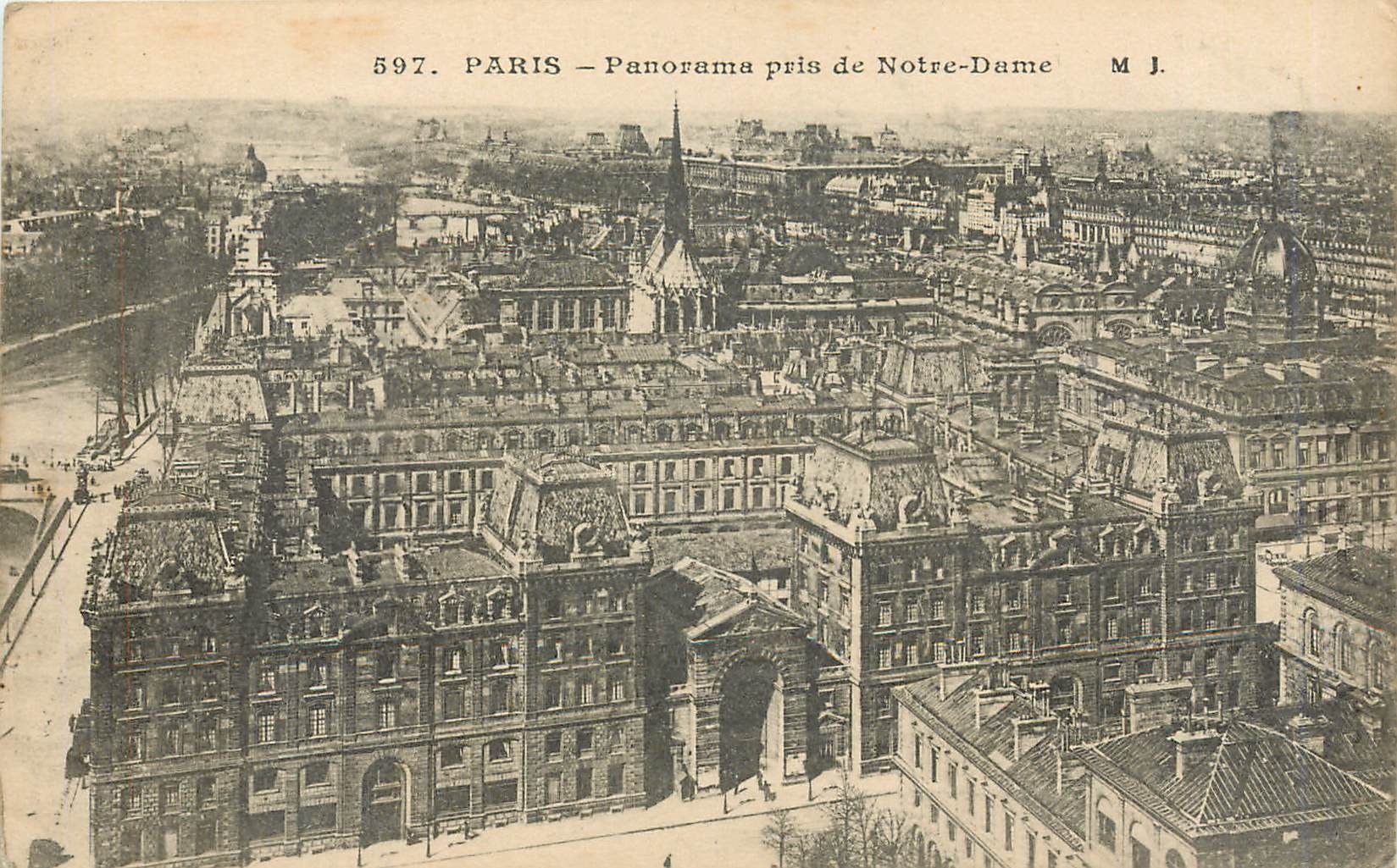 CPA Paris Panorama pris de Notre Dame 