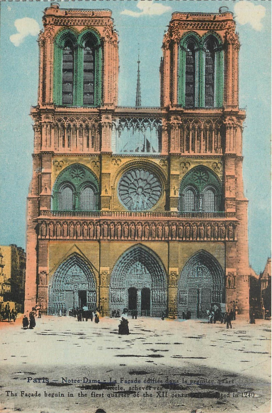 CPA Paris Notre Dame La Facade 
