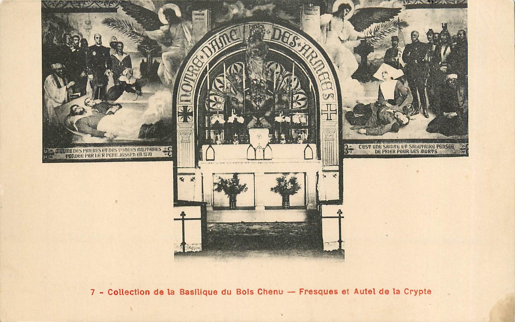 CPA Collection de la Basilique du Bois Chenu Fresques et Autel de la Crypte 