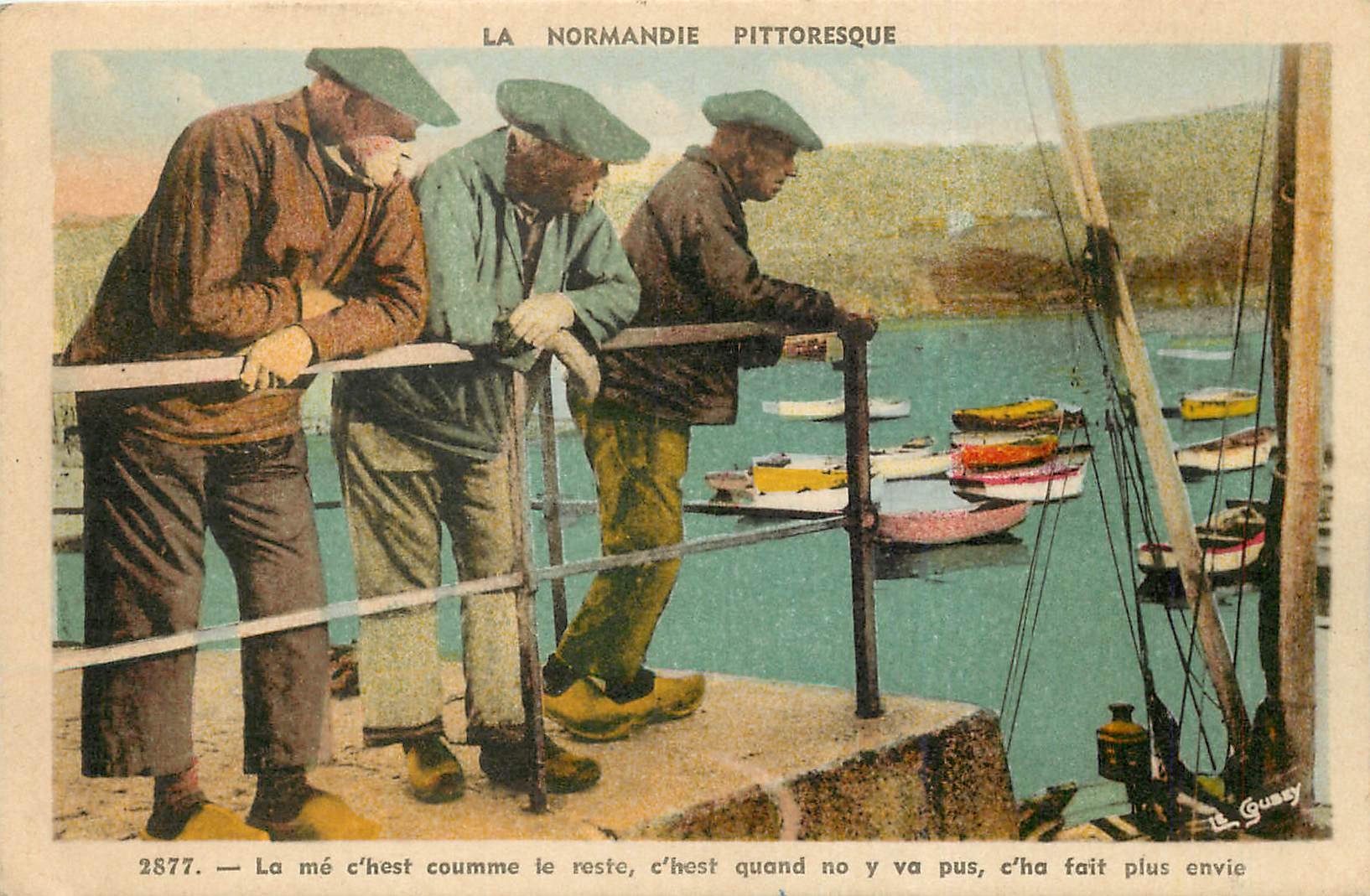 CPA La Normandie Pittoresque La me c'hest coumme le reste Peche Pecheur