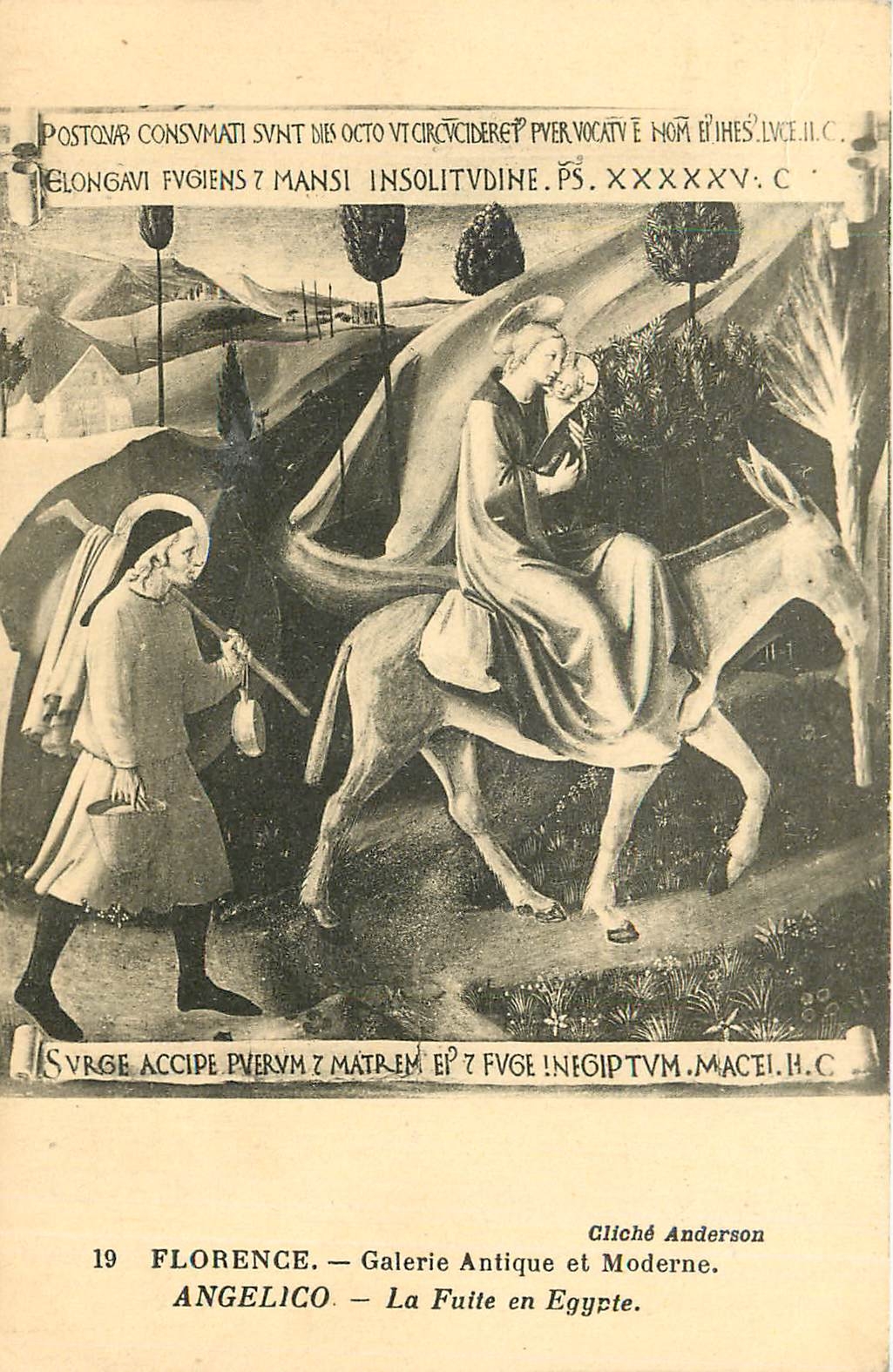 CPA Angelico La Fuite en Egypte
