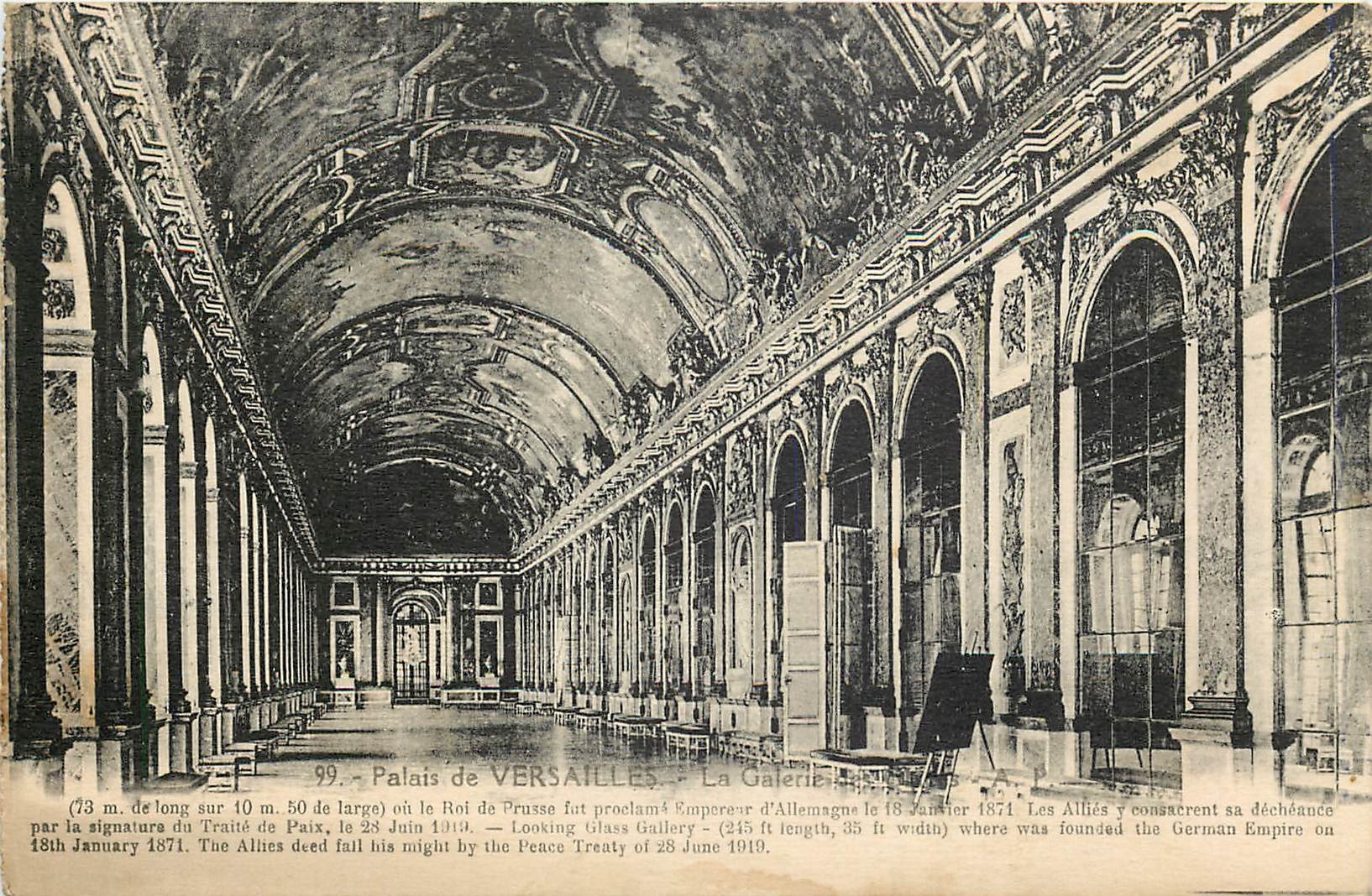 CPA Palais de Versailles La Galerie 