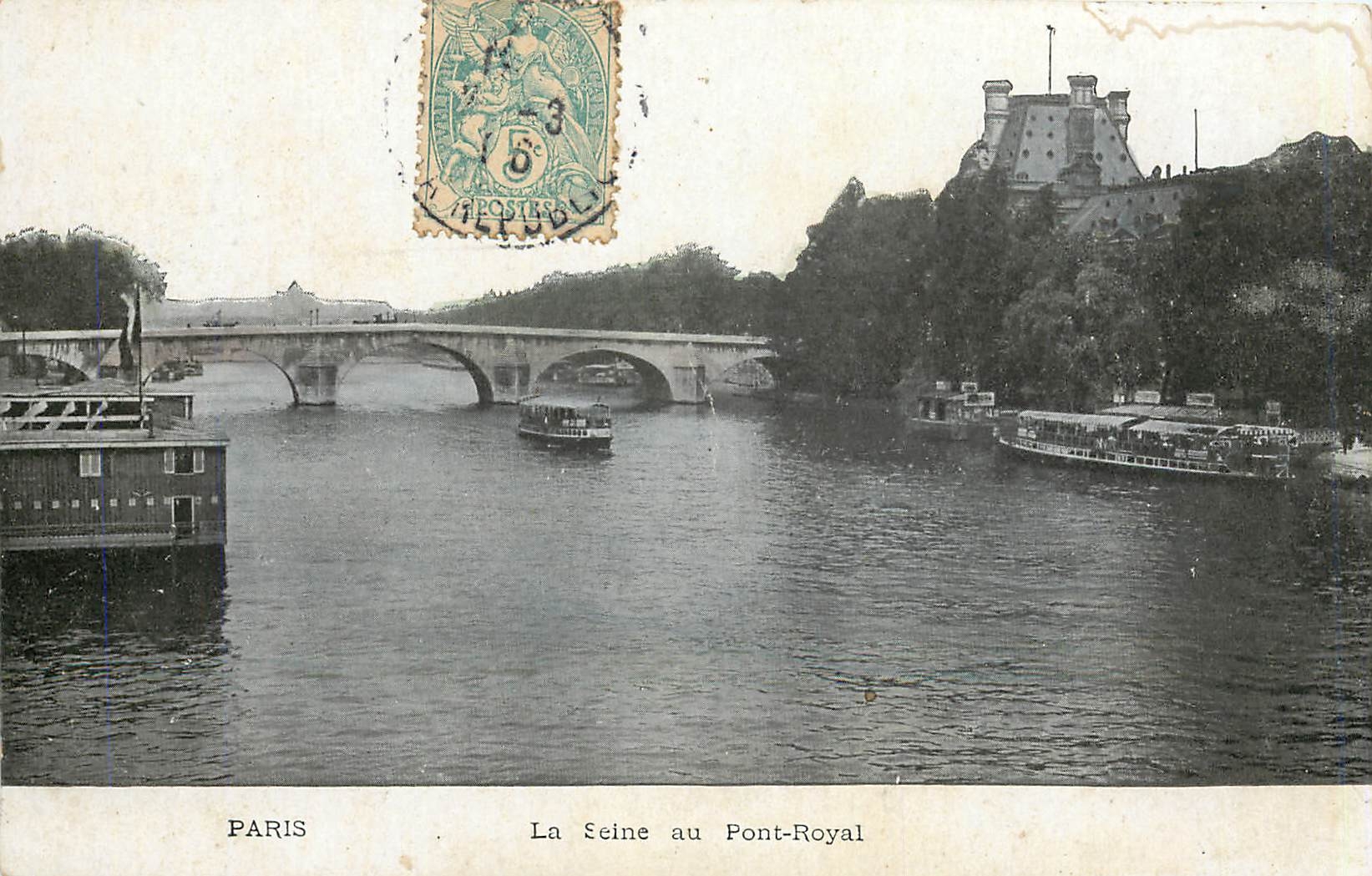 CPA Paris La Seine au Pont Royal 