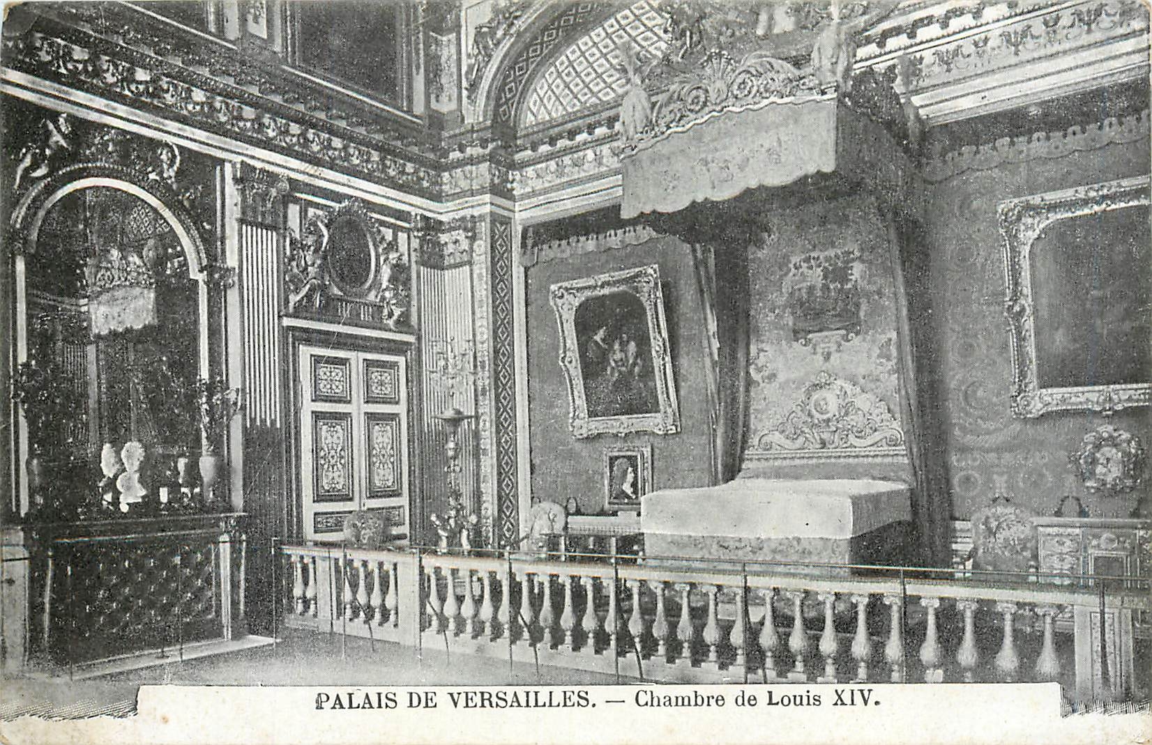 CPA Palais de Versailles Chambre de Louis XIV 