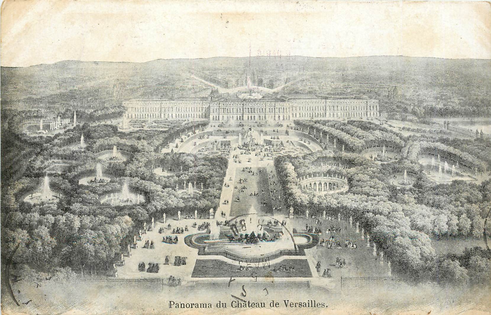 CPA Panorama du Chateau de Versailles 
