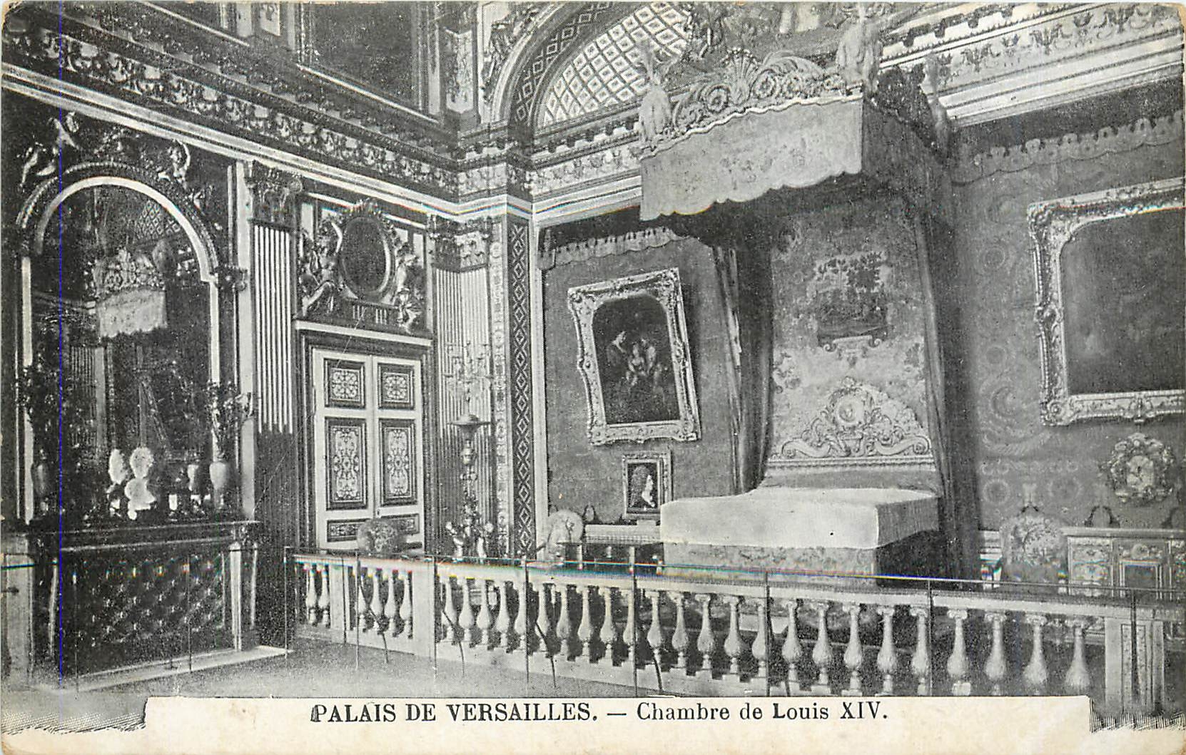 CPA Palais de Versailles Chambre de Louis XIV 