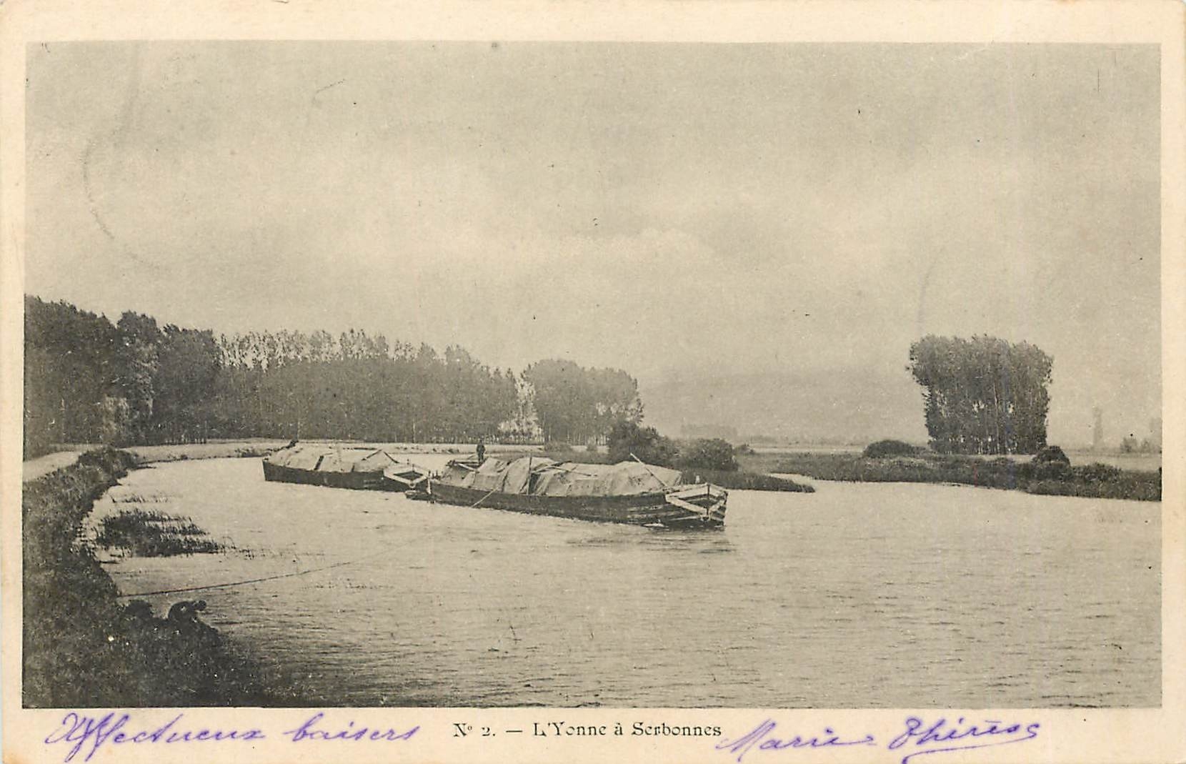 CPA L'Yonne a Serbonnes Bateau