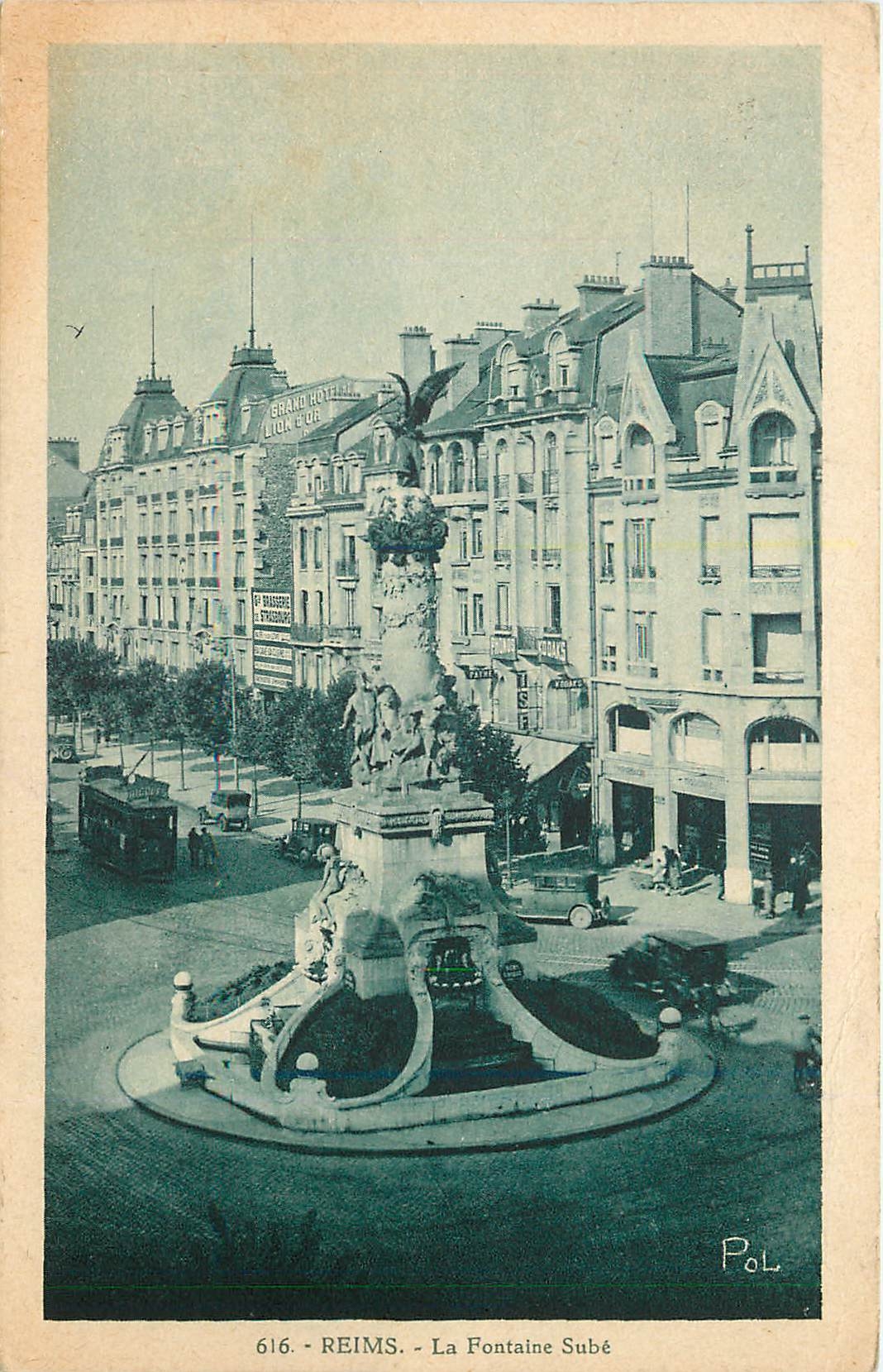 CPA Reims La Fontaine Sube 