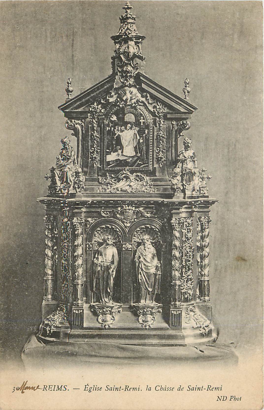 CPA Reims Eglise Saint Remi la Chasse de Saint Remi 