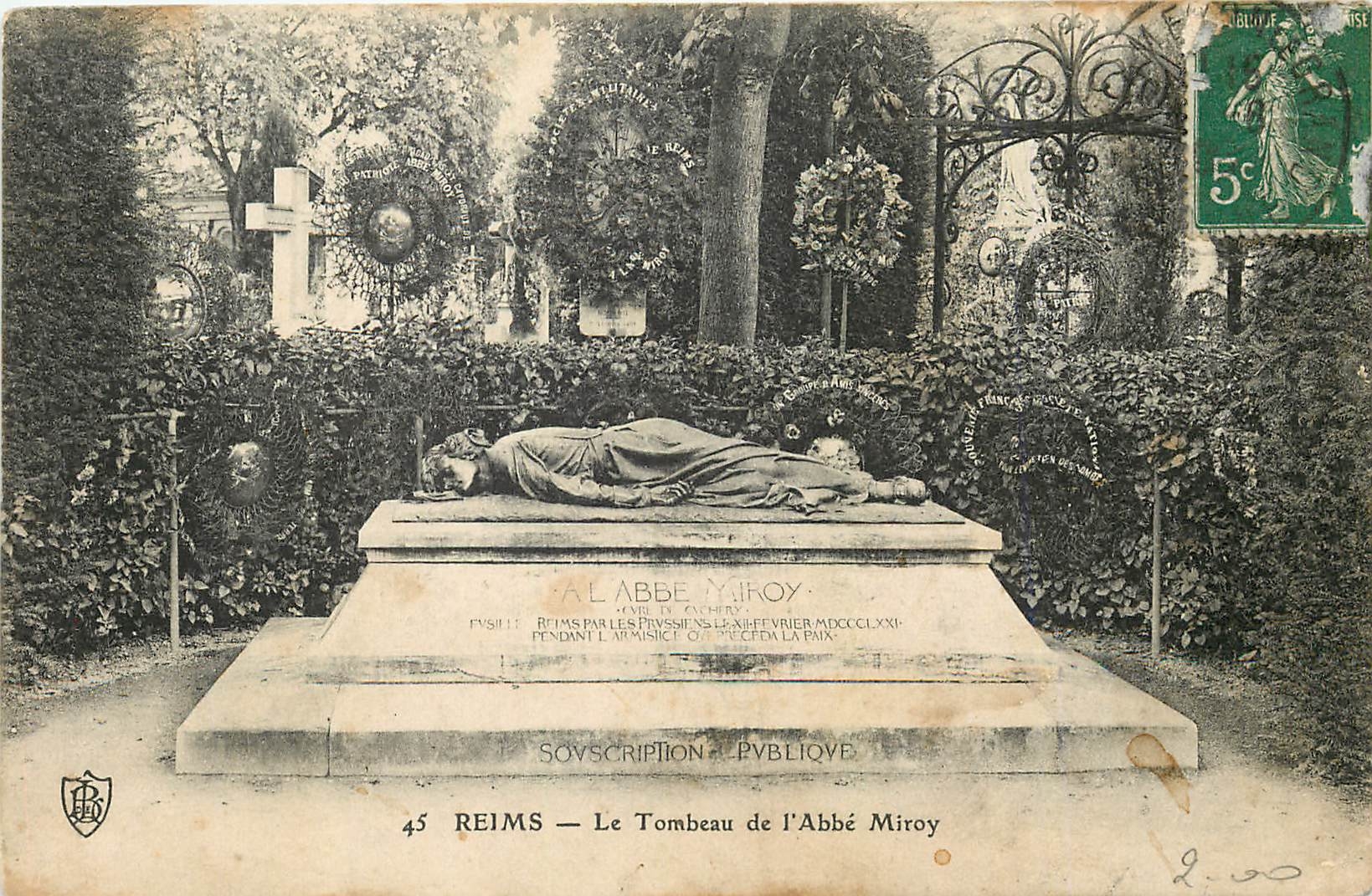 CPA Reims La Tombeau de l'Abbe Miroy 
