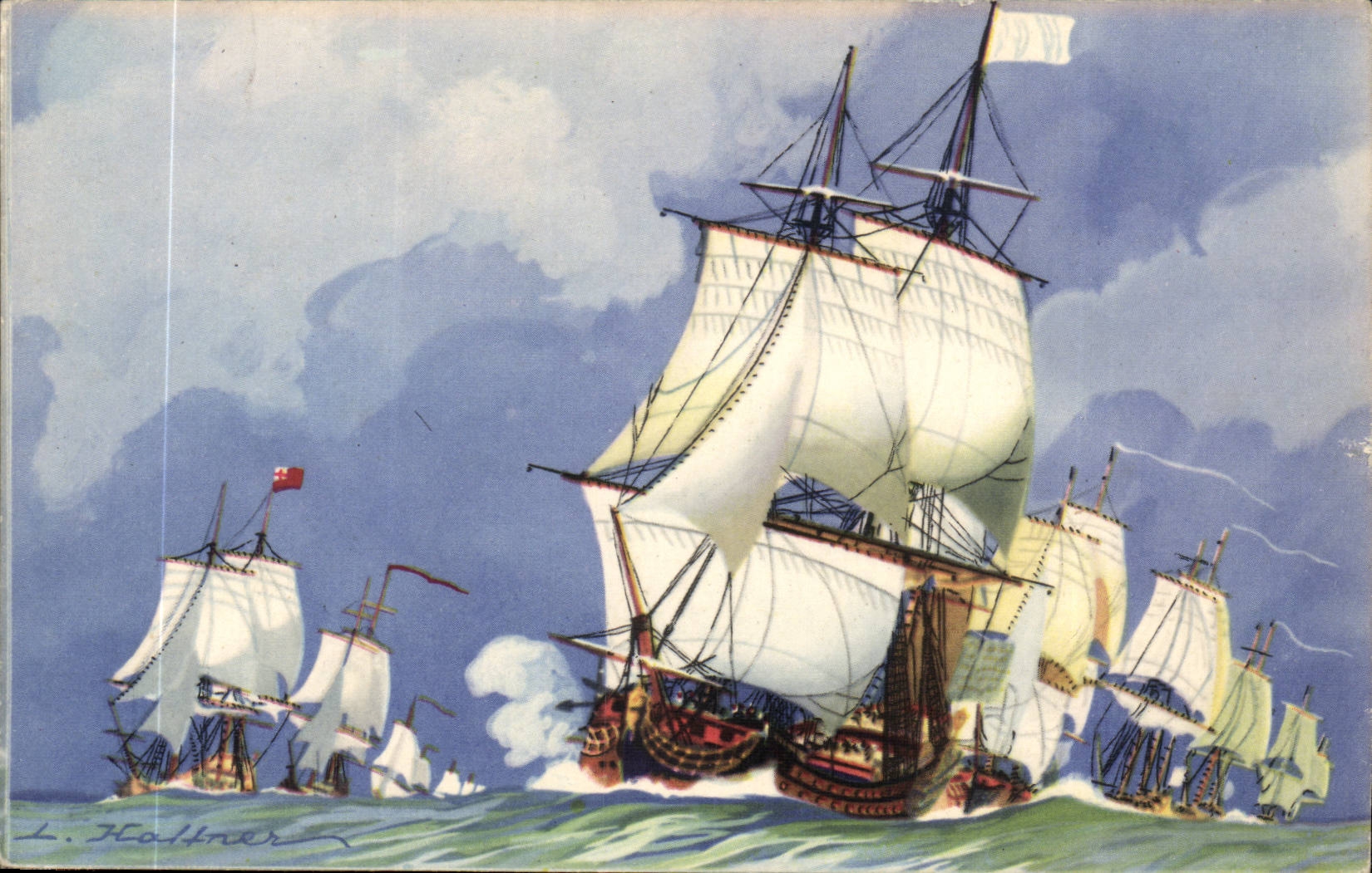 Illustrator Boat Boat CPA Vessels the line of Haffner battle