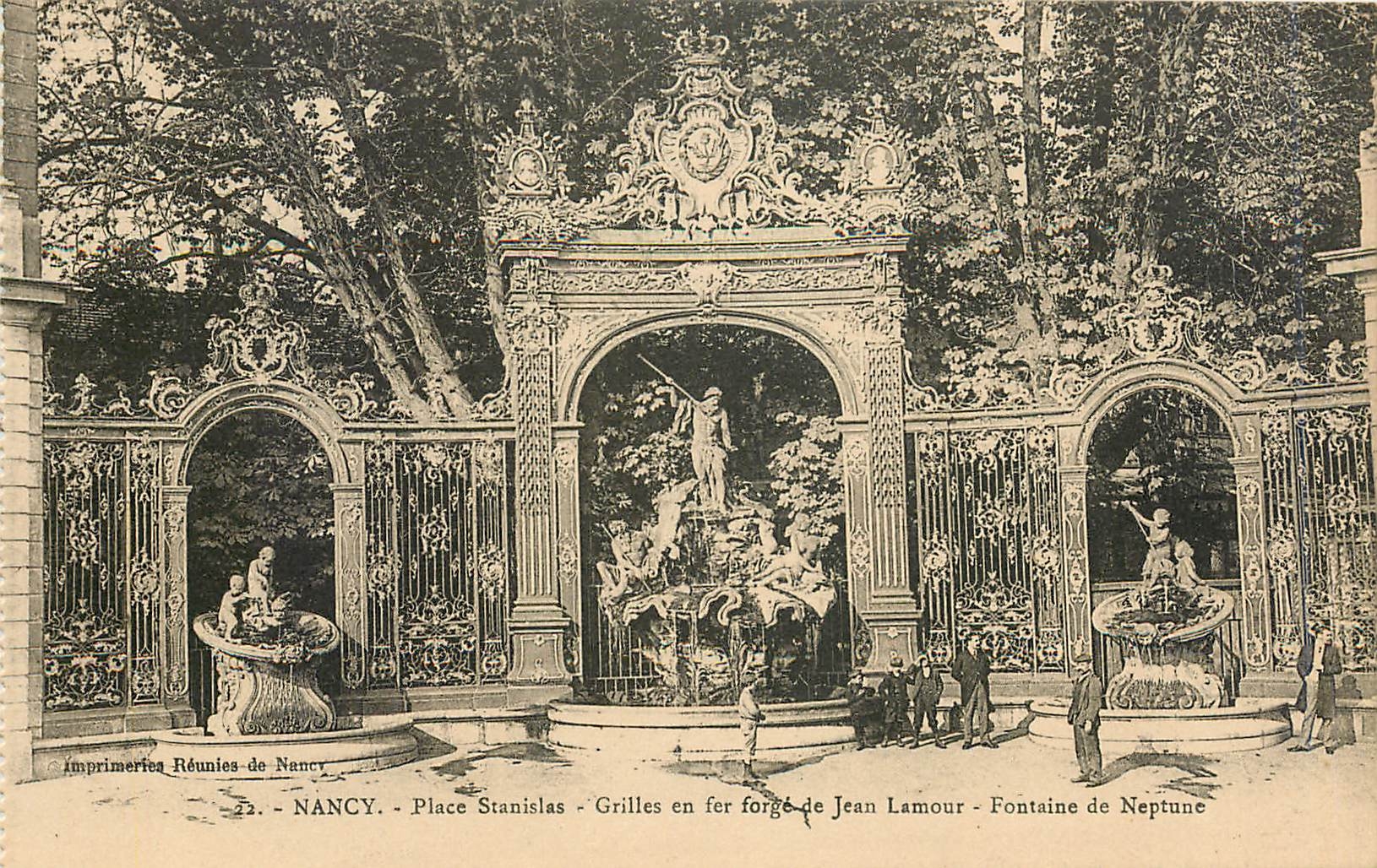 CPA Nancy Place Stanislas Grilles en fer forge de Jean Lamour