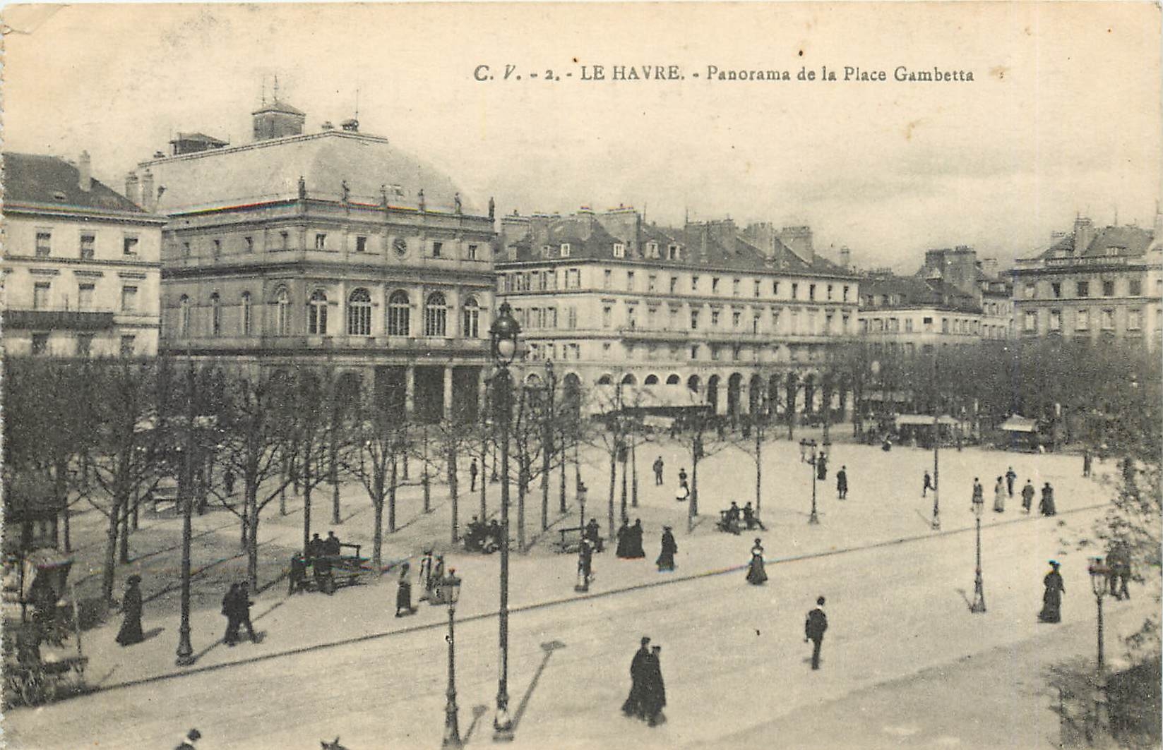 CPA Le Havre Panorama de la Place Gambetta