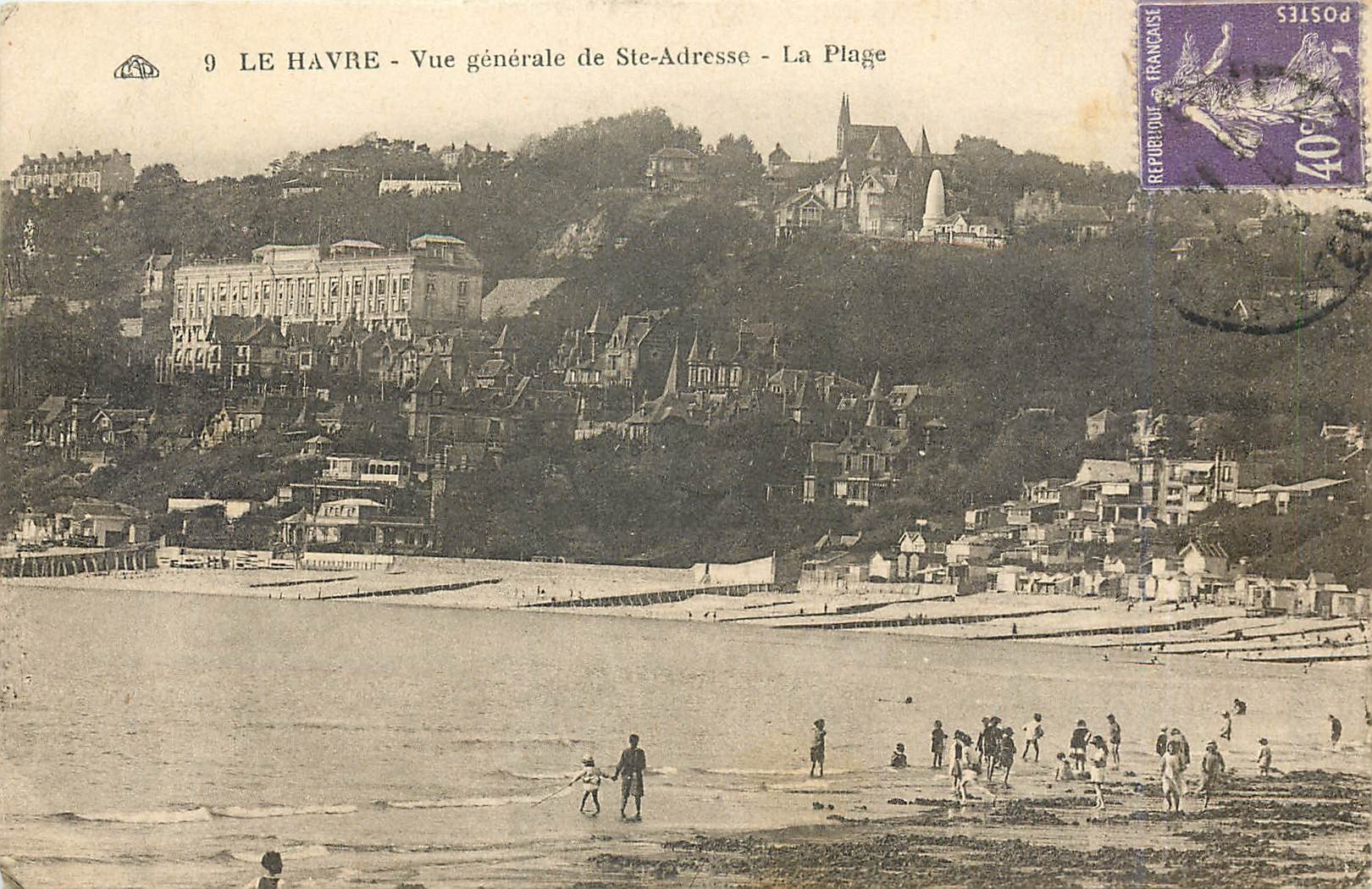 CPA Le Havre Vue generale de Ste Adresse La Plage 