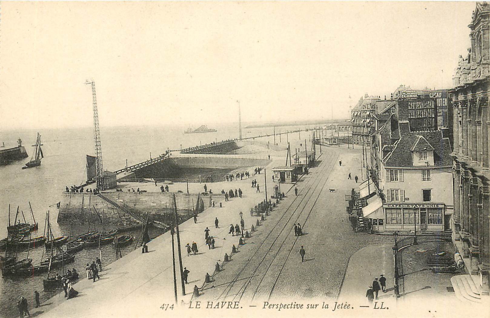 CPA Le Havre Perspective sur la Jetee