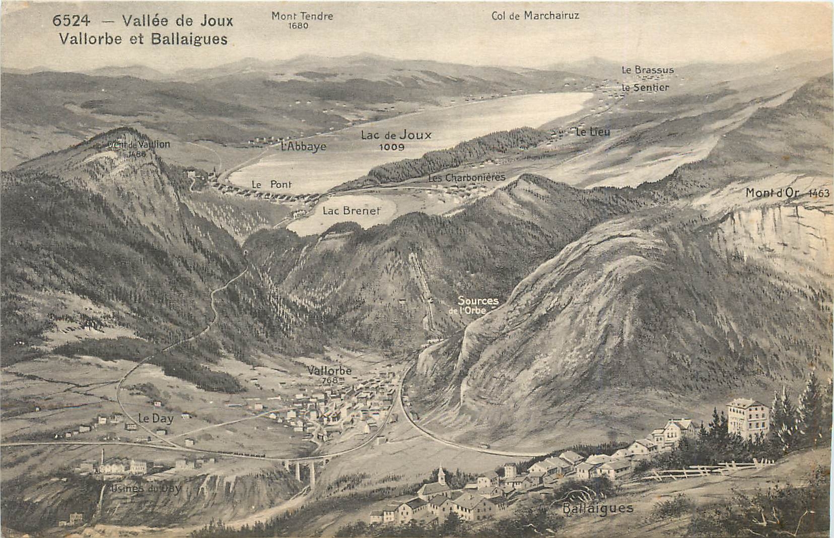 CPA Vallee de Joux Vallorbe et Ballaigues