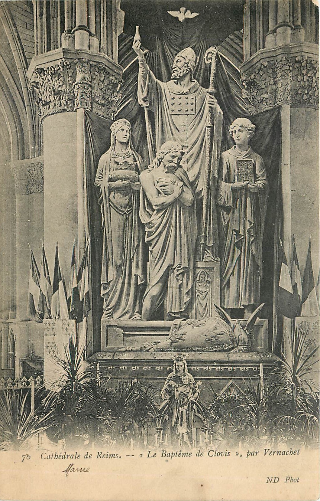 CPA Cathedrale de Reims le bapteme de Clovis par Vernachet