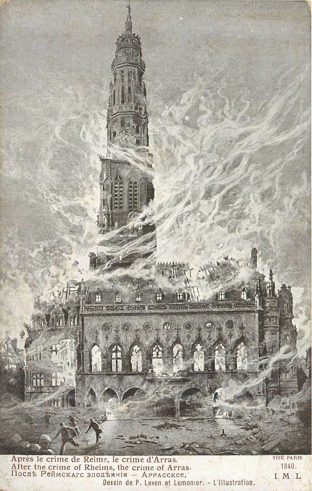 CPA Apres le crime de reims le crime d'arras