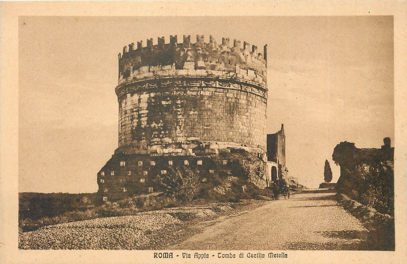 CPA Roma via appla Comba di cecilla Metella