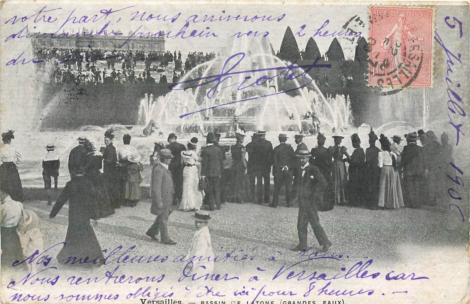 CPA Versailles Bassin de latone Grandes faux