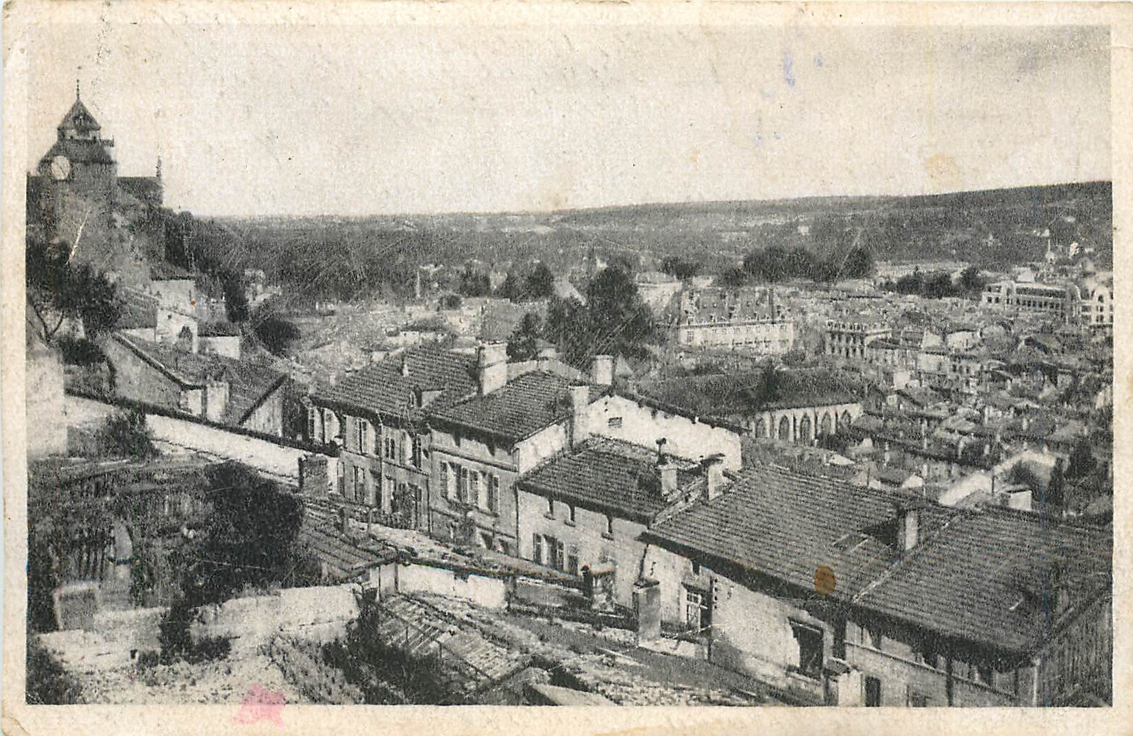 CPA bar luc Meuse Tour de l'orloge et Panoraa de la Ville Basse