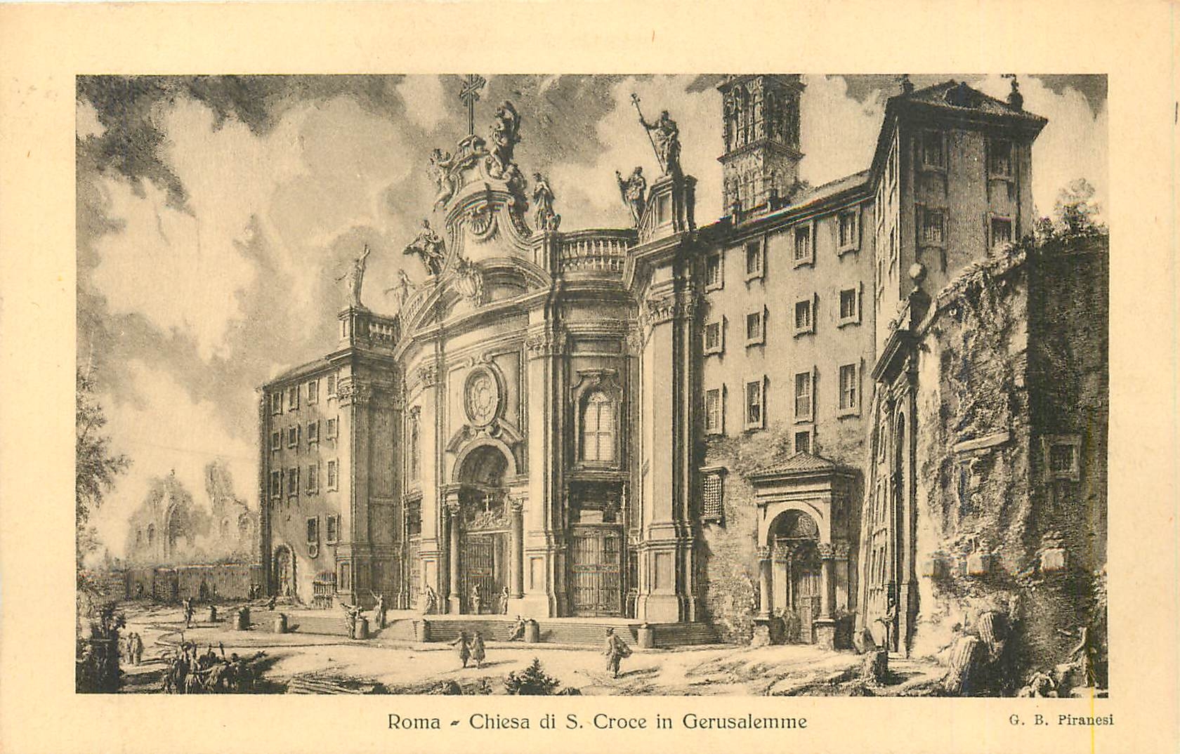 CPA Roma ciesa d S Crose in gerusalemme