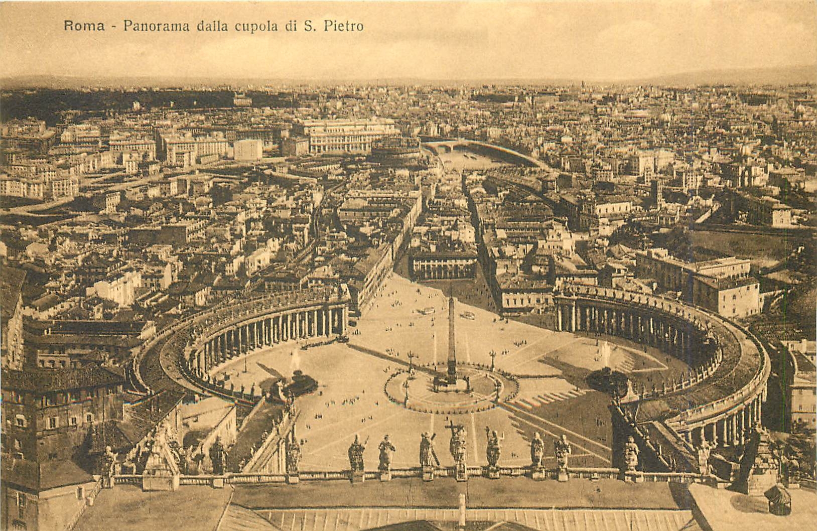 CPA Roma panorama dalla cupola di S Pietro