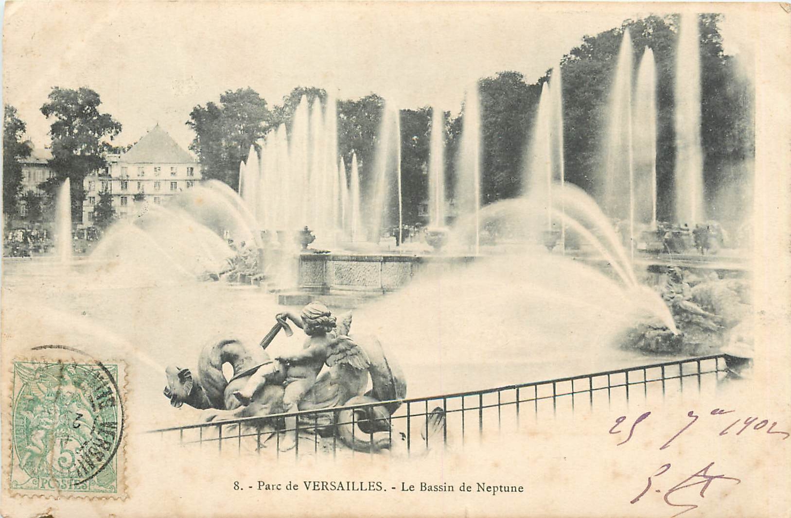 CPA Parc de Versailles le bassin de neptune