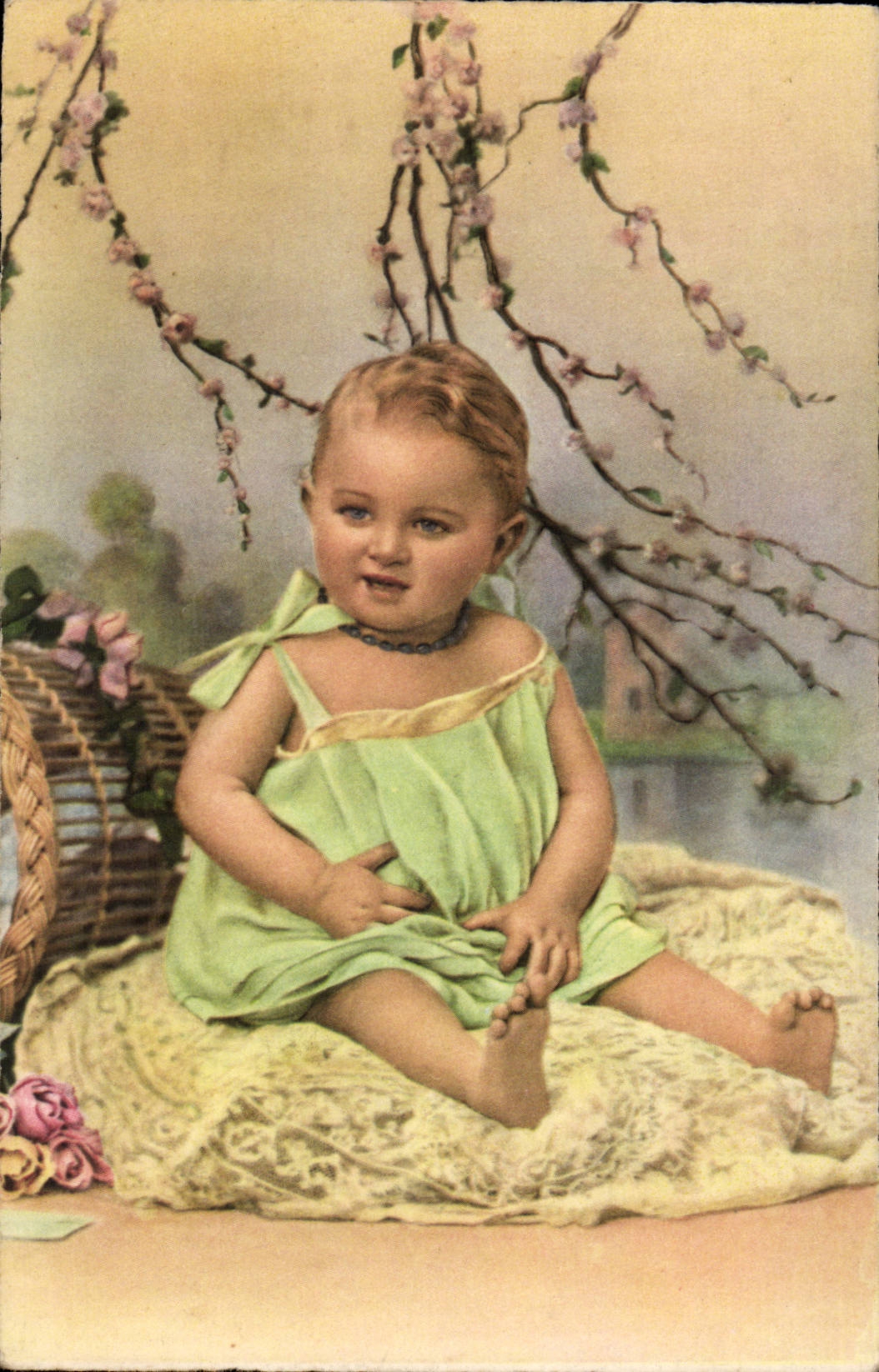 Fantasy Happy New Year CPA Child baby