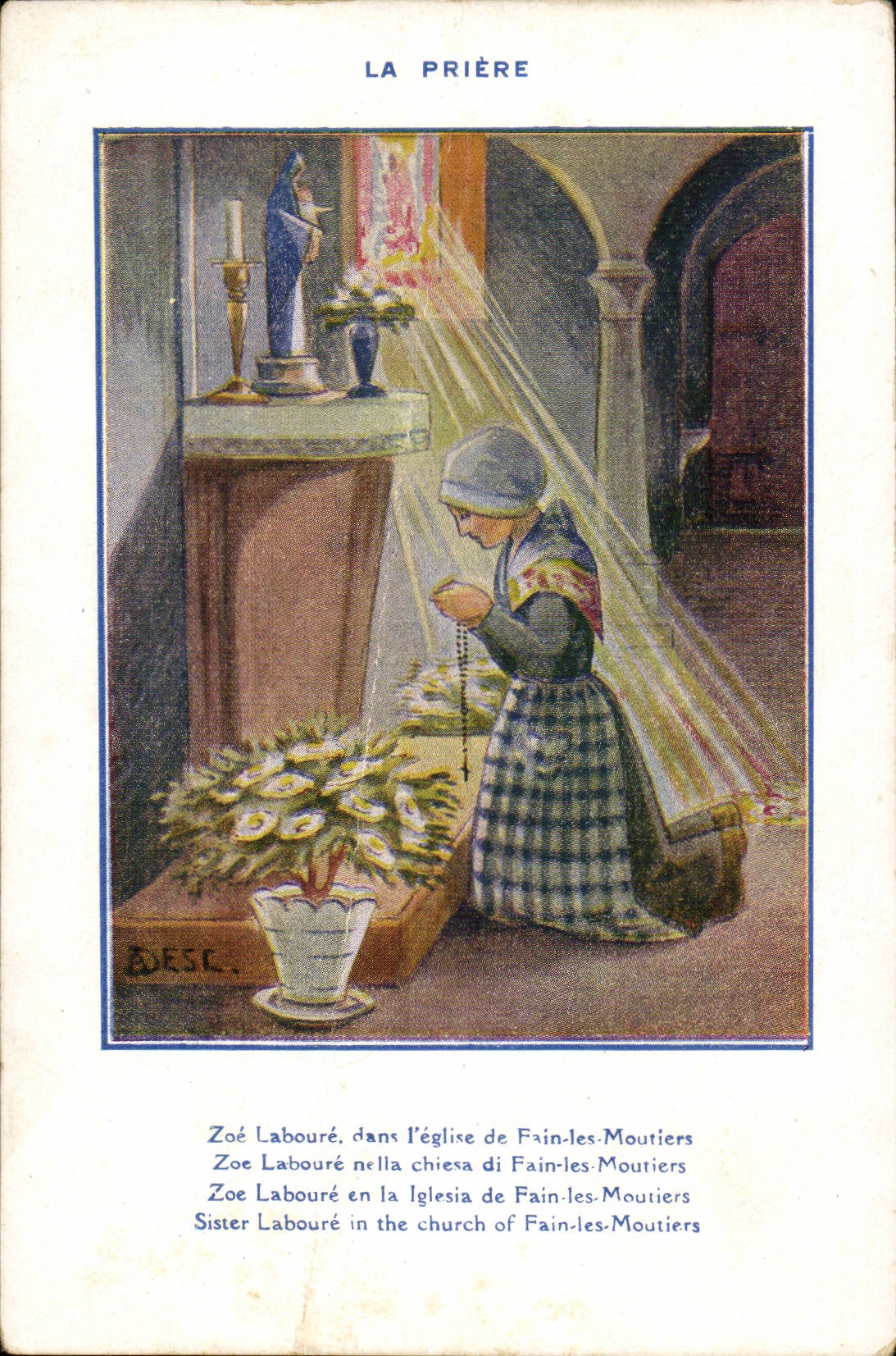 Fantasy CPA the Zoe prayer Plows in the church of Fain Moutiers