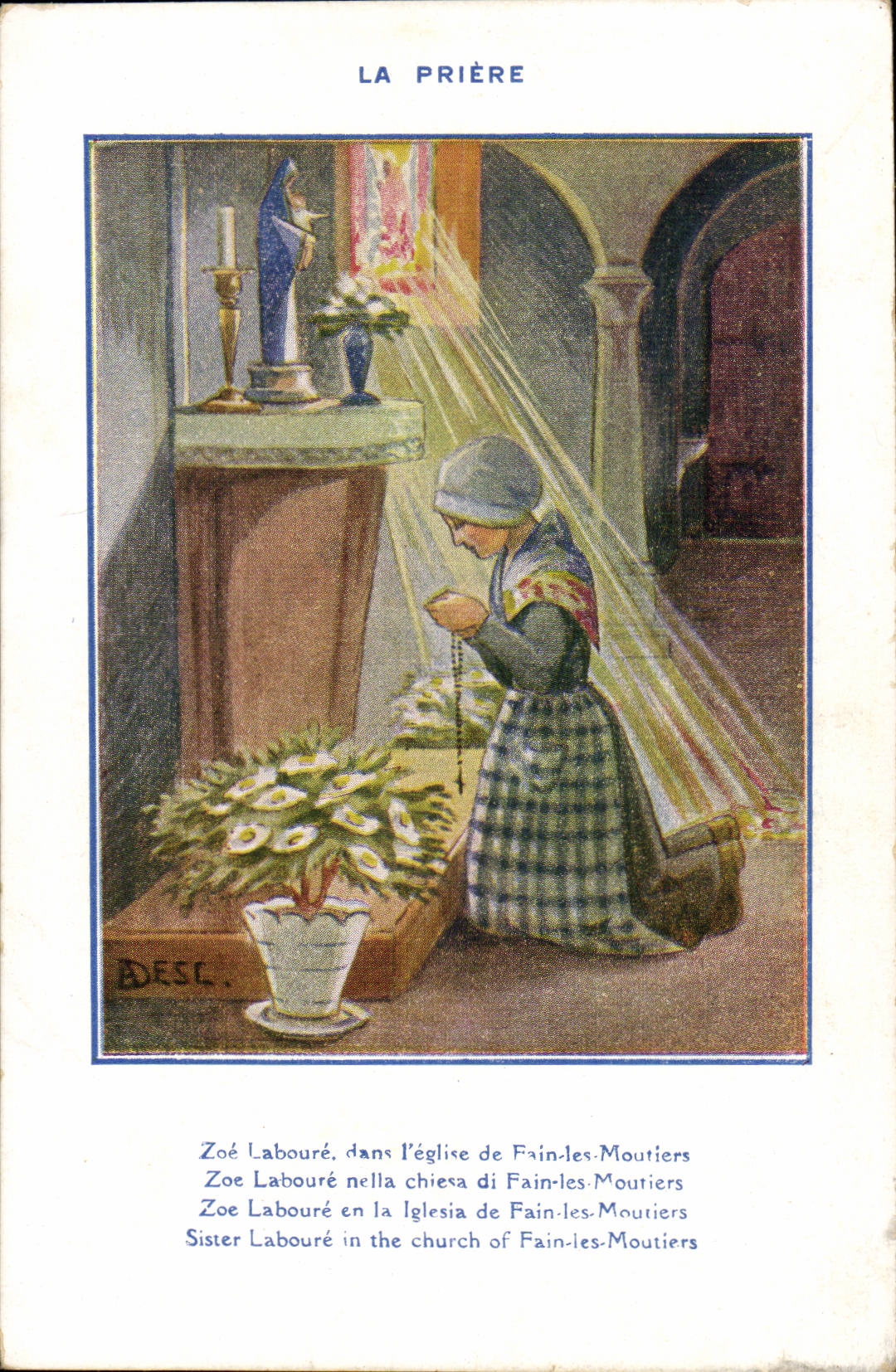 Fantasy CPA the Zoe prayer Plows in the church of Fain Moutiers