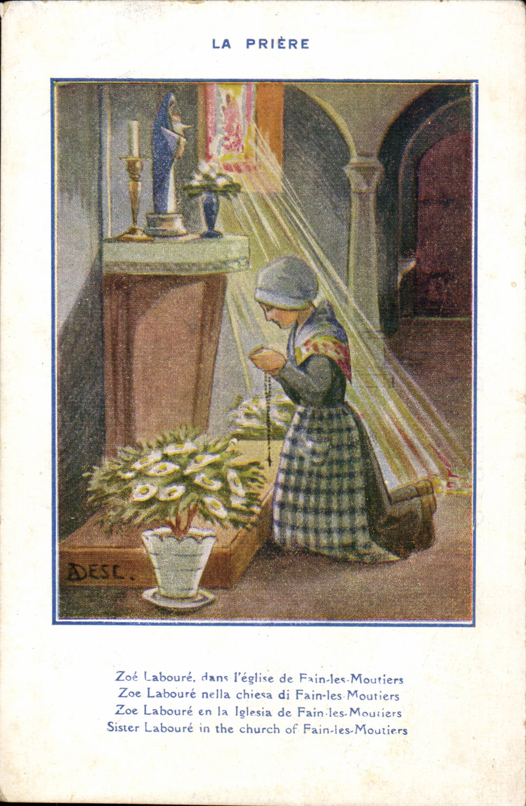 Fantasy CPA the Zoe prayer Plows in the church of Fain Moutiers