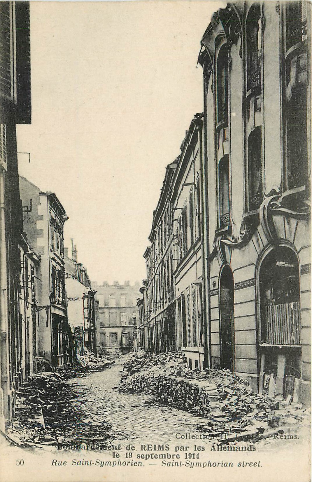 CPA Bombardement de reims par les Allemand le 19 septembre 1914