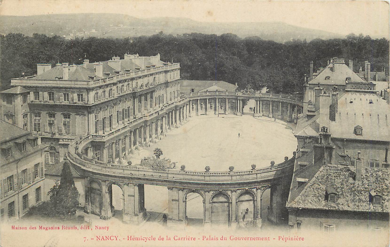 CPA Nancy Hemicycle de la Carriere Palais du gouvernement pepiniere