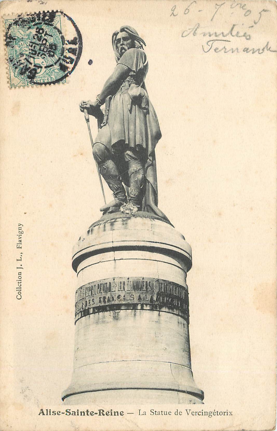 CPA Alise Sainte Reine la statue de Vercingetorix