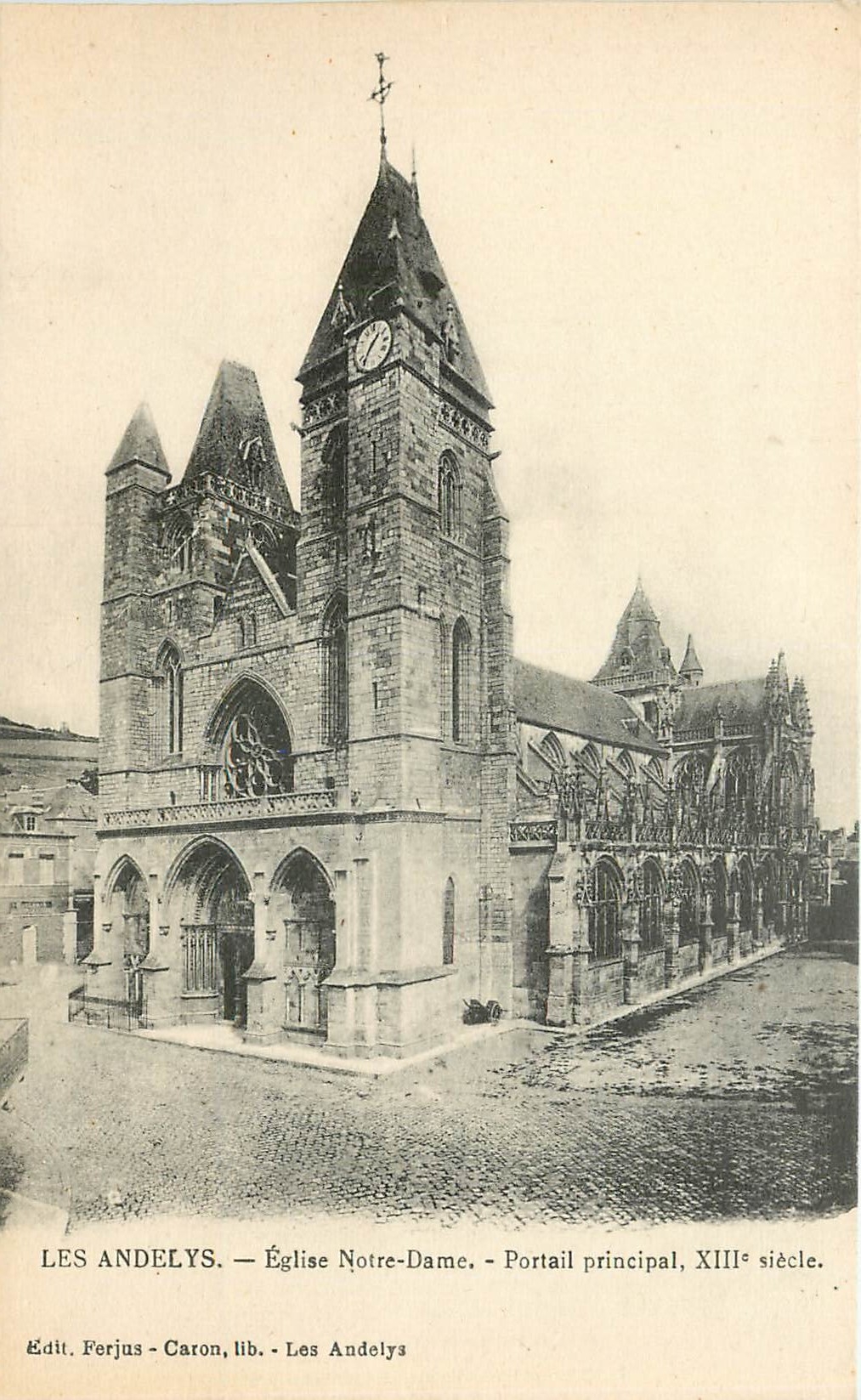 CPA Les Andelys Eglise notre Dame portail princpal XIIIe siecle