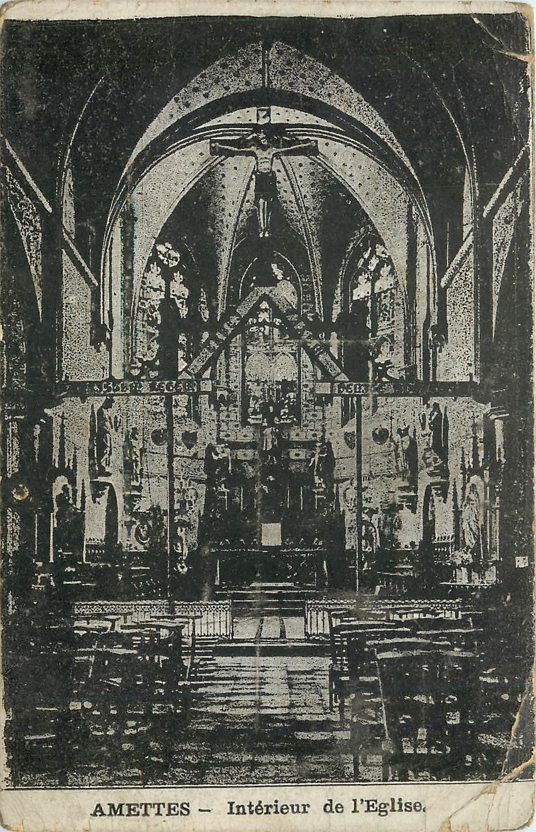 CPA Amettes Interieur de l'Eglise