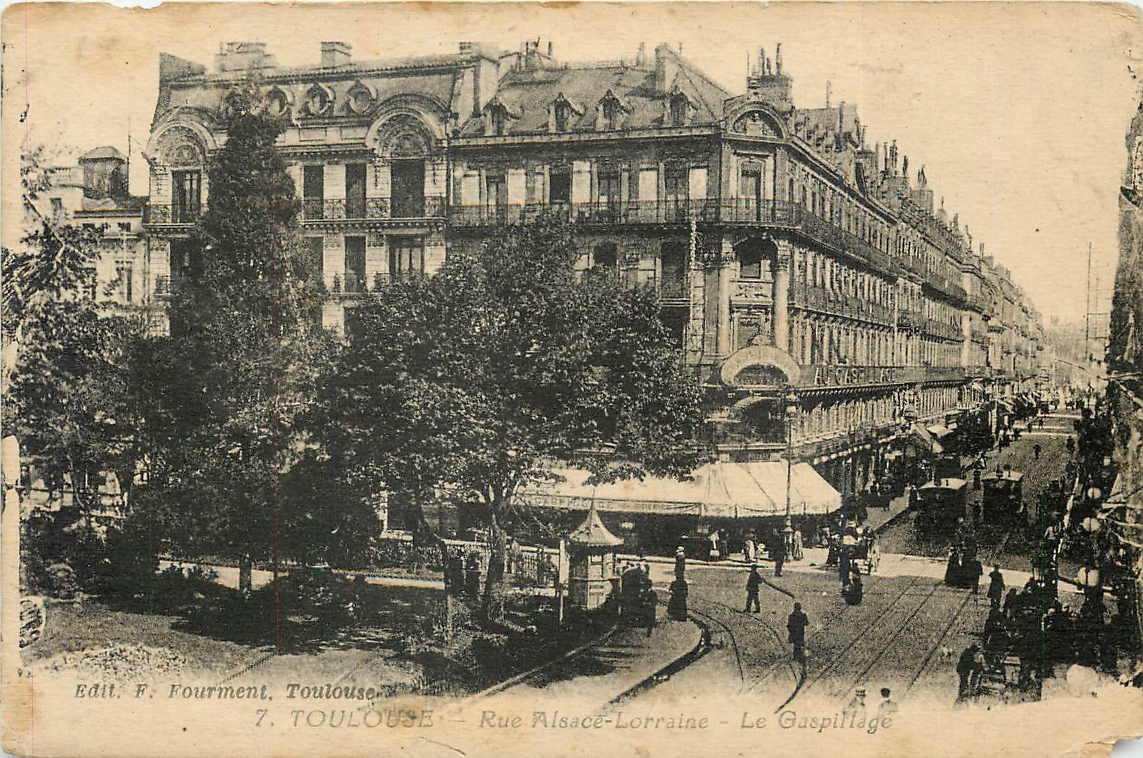 CPA Toulouse rue Alsace Lorraine l gaspillage