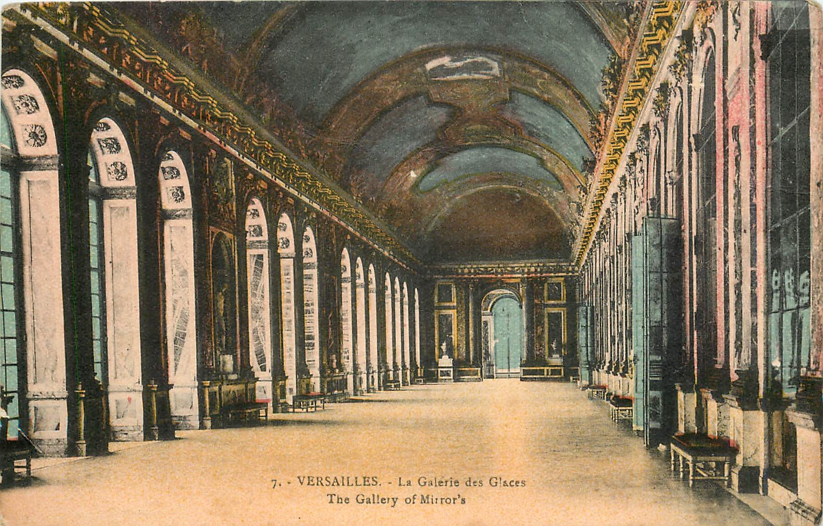 CPA Versailles La Galerie des glaces 