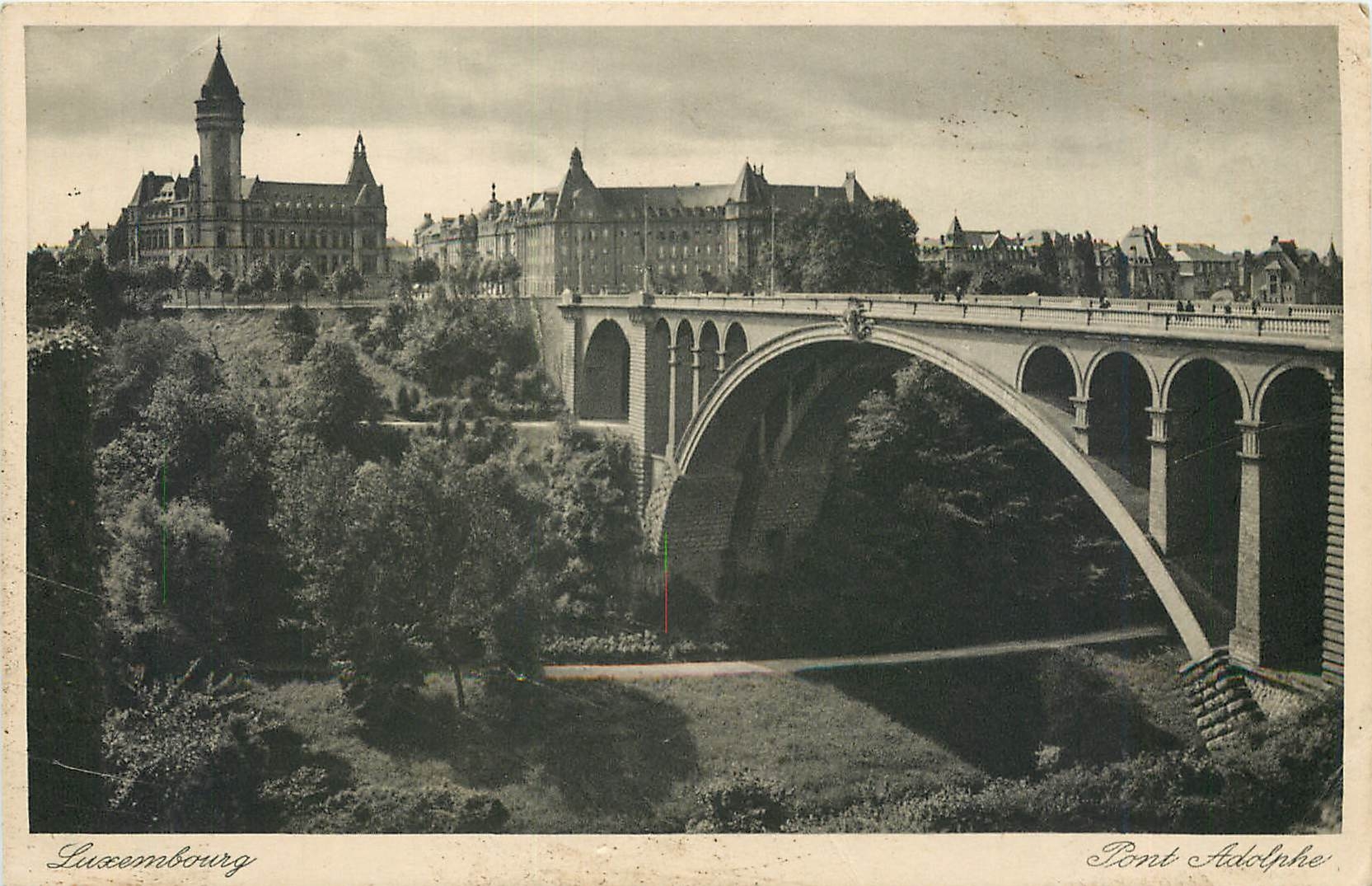 CPA Luxembourg le pont Adolphe