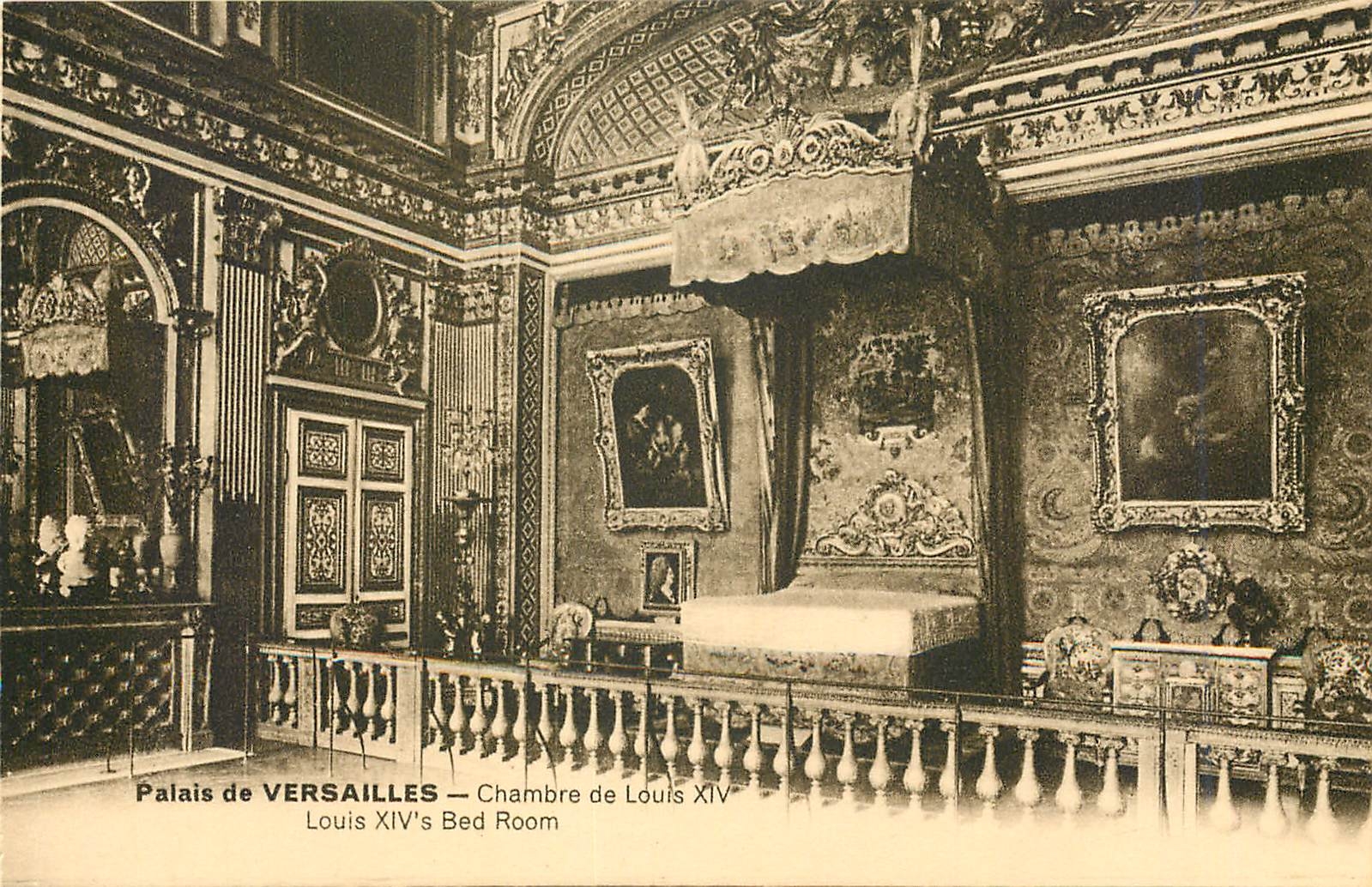CPA Palais de Versailles Chambre de Louis XIVe