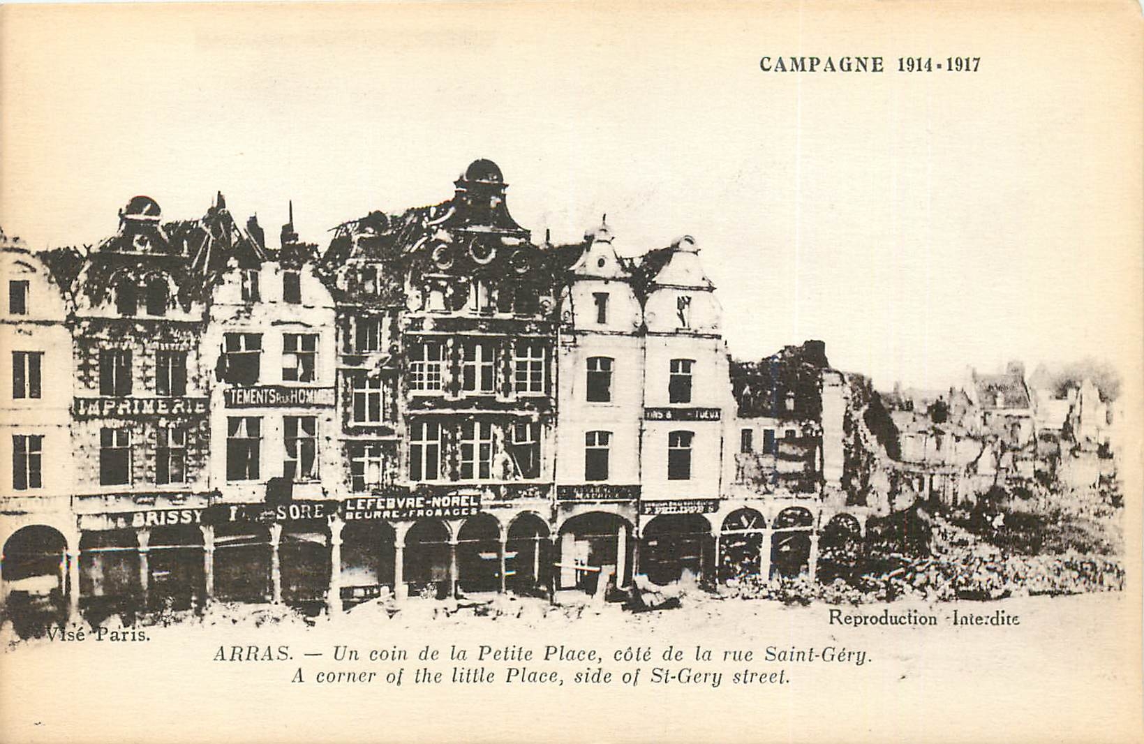 CPA Arras Un coin de la Petite Place cote de la rue Saint Gery 