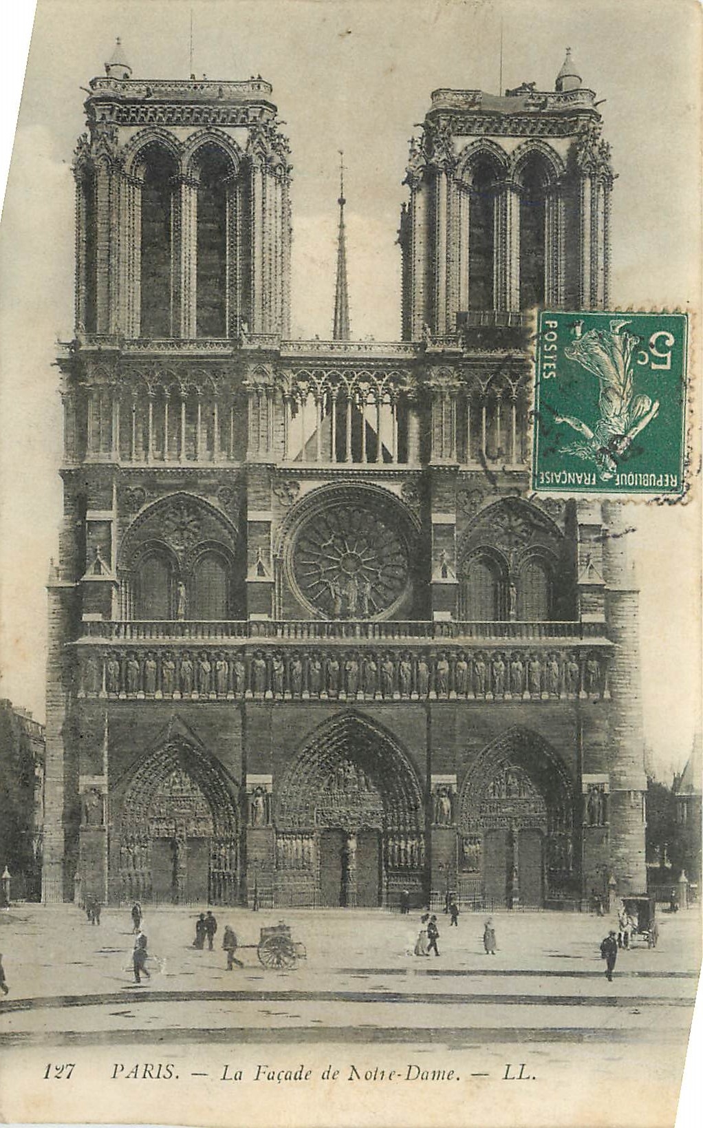 CPA Paris La Facade de Notre Dame 