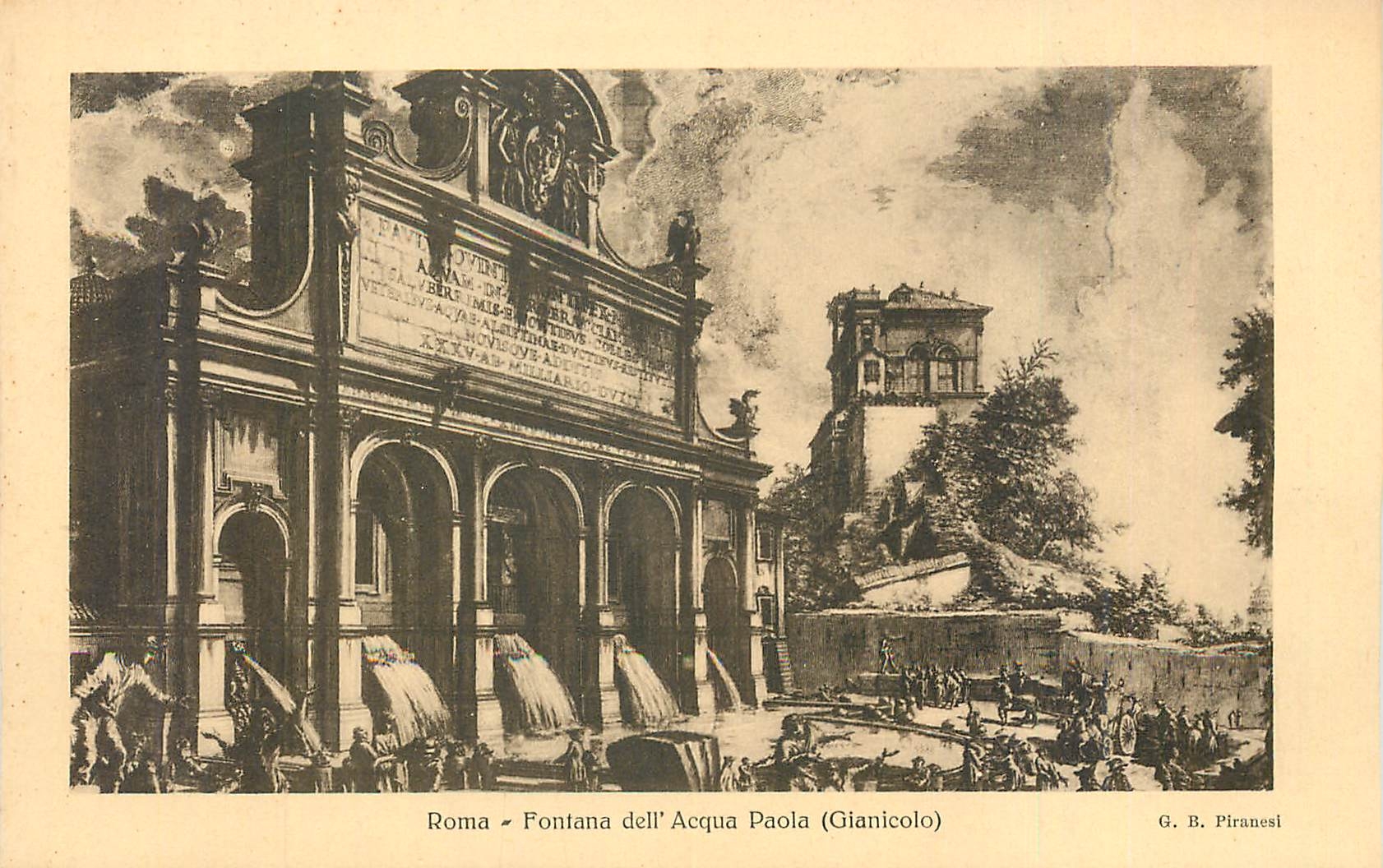 CPA Roma Fontana dell Acqua Paola Gianicolo