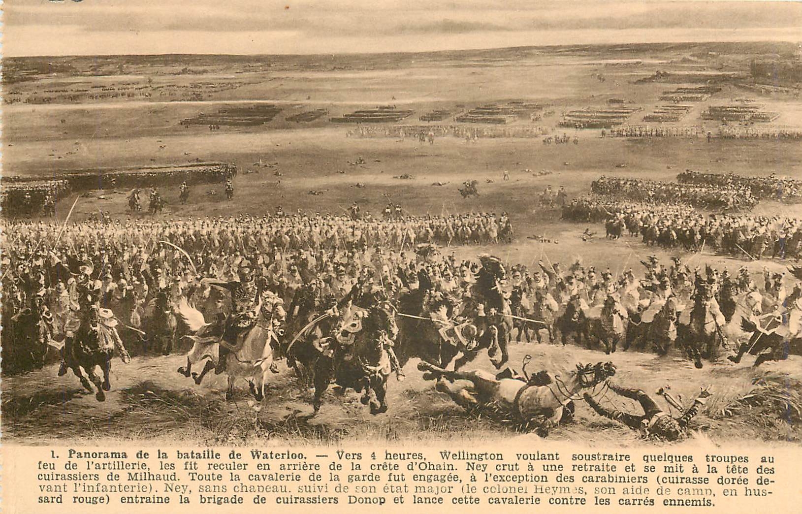 CPA Panorama de la Bataille de Waterloo