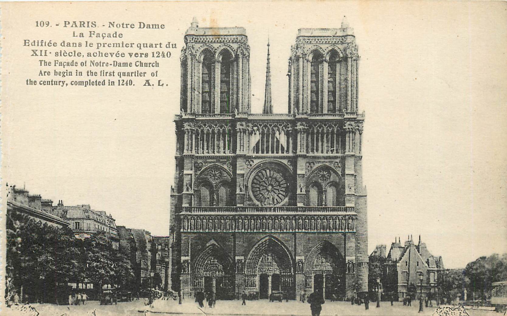 CPA Paris Notre Dame La Facade