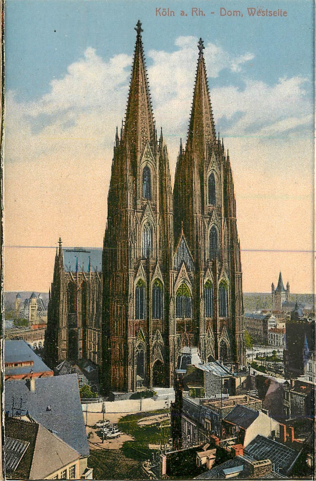 CPA Koln a Rh Dom Westseite 
